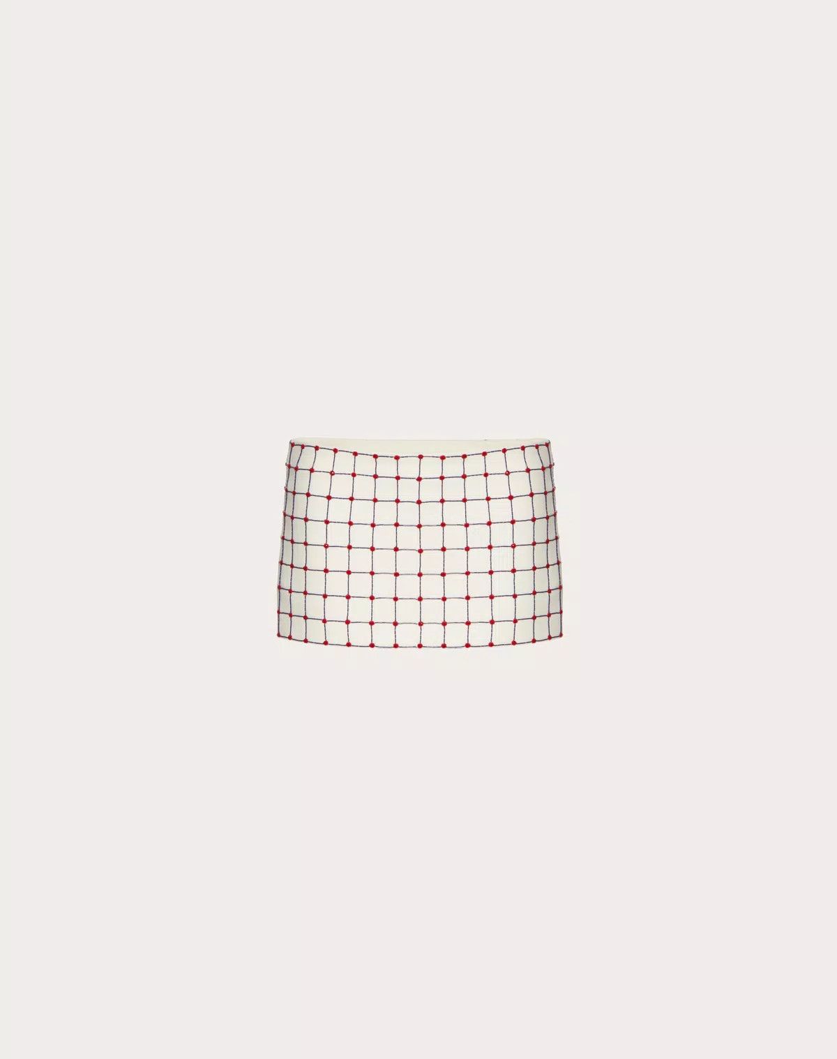 Valentino o1s1wg110925 Embroidered Crepe Couture Skirt in White/Avorio Size 32" / US 10 / IT 46 - 1 Preview