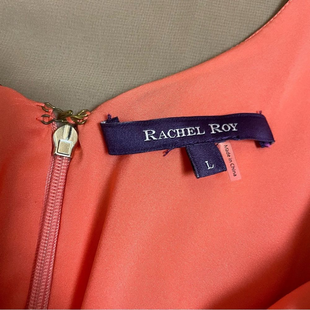 Other Rachel Roy Layered Silk Shift Blue Orange Dress Size L Size L / US 10 / IT 46 - 7 Thumbnail
