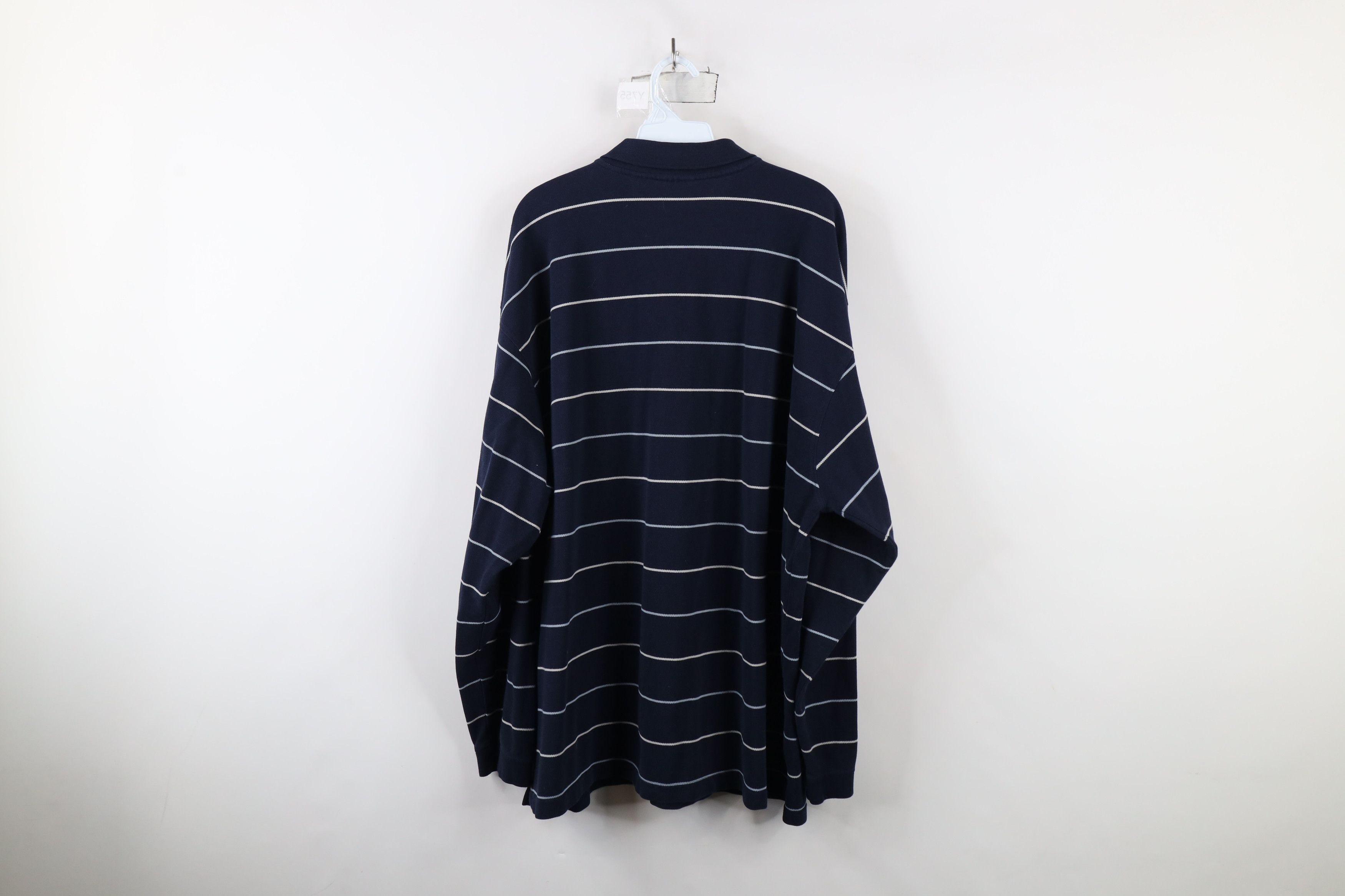 Vintage Vintage 90s Streetwear Long Sleeve Pocket Polo Shirt Blue Size US XXL / EU 58 / 5 - 7 Thumbnail