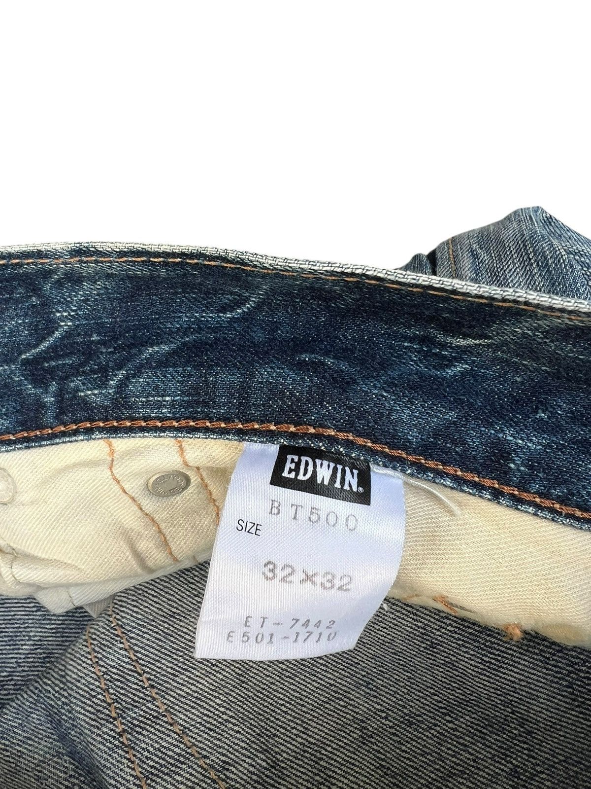 Edwin Vintage Y2K Edwin 503 BT500 Dirty Mud Denim Flare Jeans Size US 32 / EU 48 - 20 Thumbnail