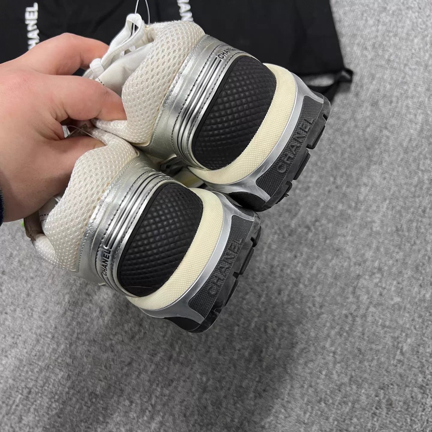 Chanel Chanel Double C 'Silver Angle King' Sneakers 37 98 New Size US 6.5 / IT 36.5 - 4 Thumbnail