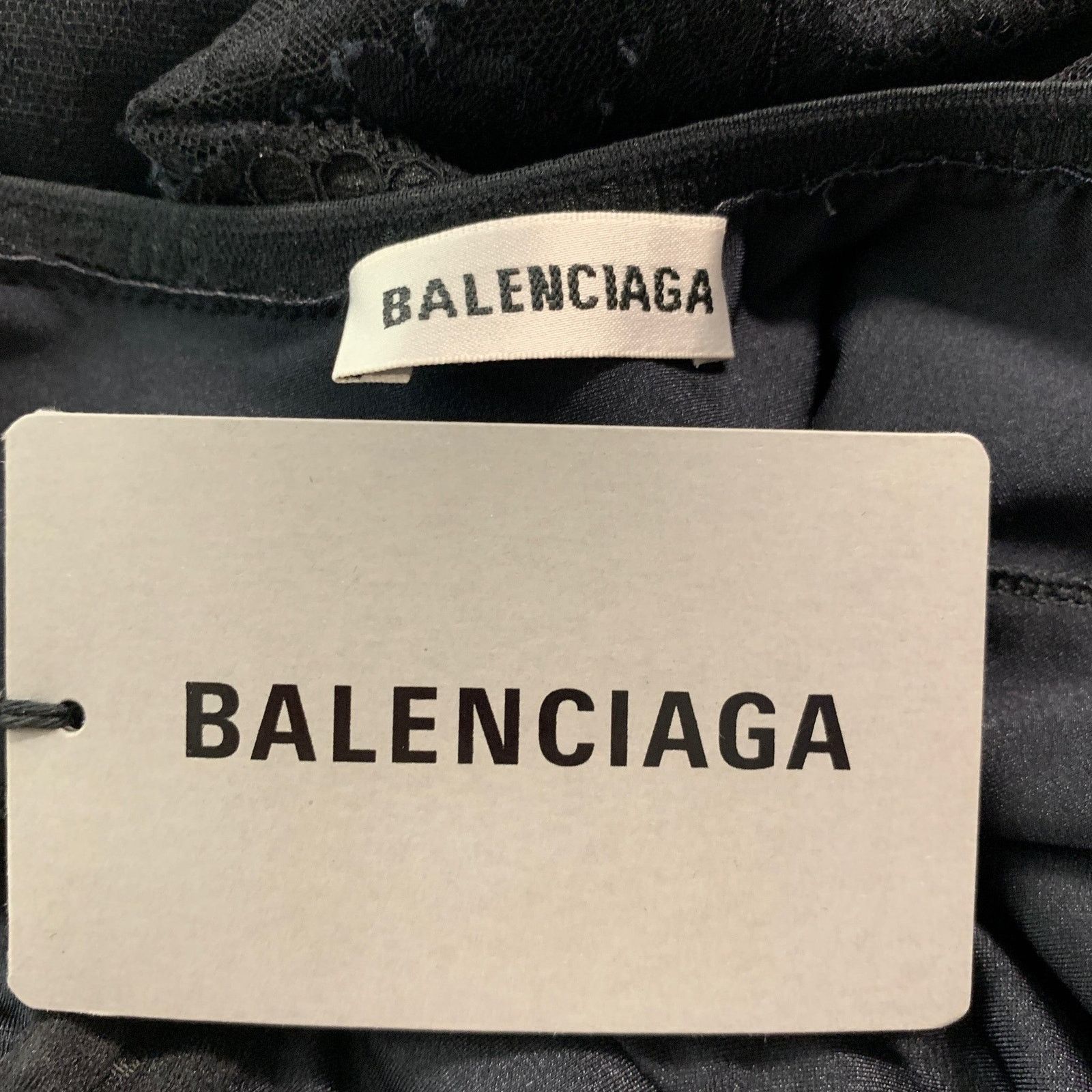 Balenciaga BALENCIAGA Size 4 Black Lace Fitted Mini Cocktail Dress Size S / US 4 / IT 40 - 7 Thumbnail