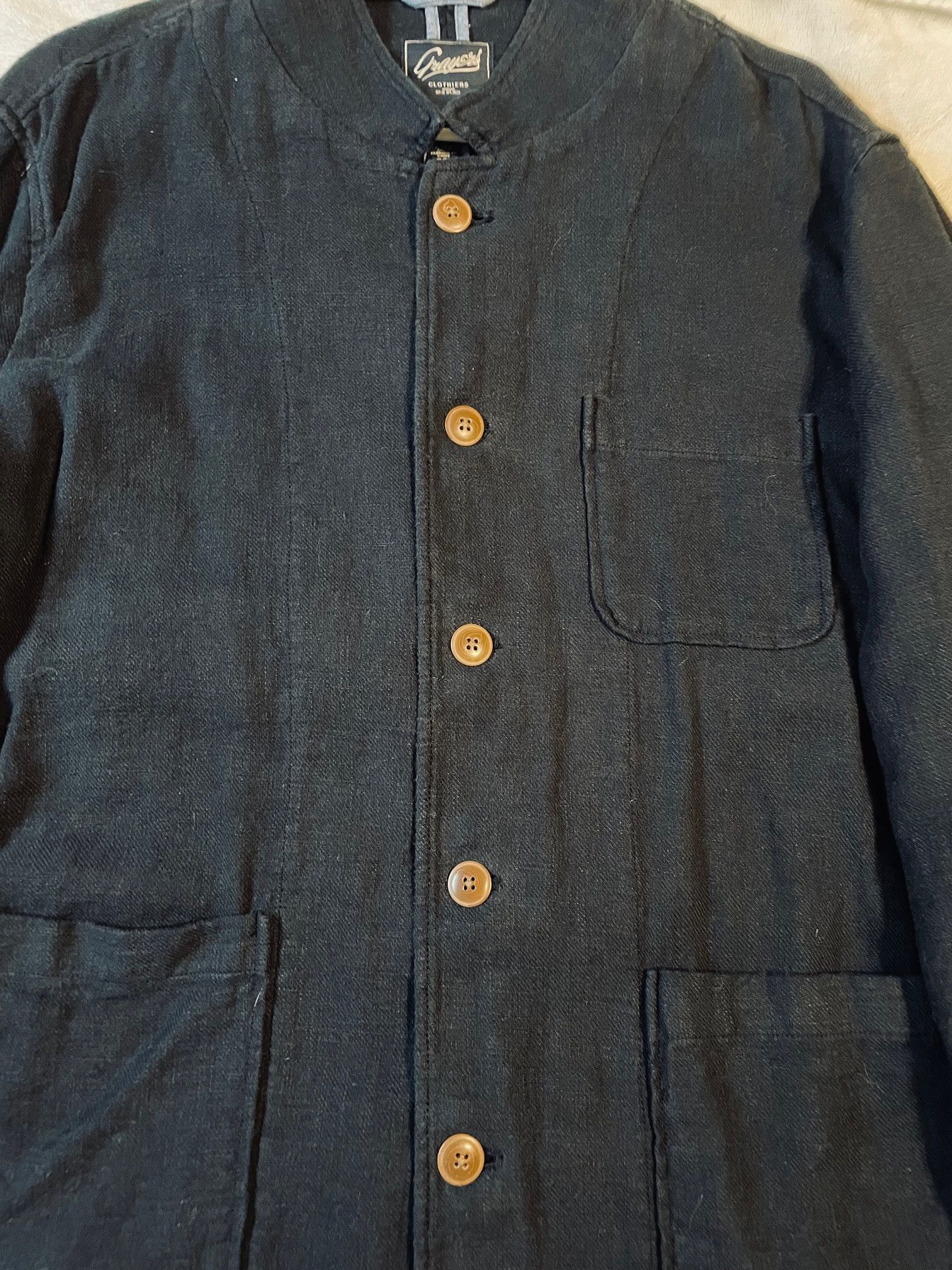 Grayers Grayers Mens XL Nelson Ramie Stand Up Collar Jacket Navy Size US XL / EU 56 / 4 - 2 Thumbnail