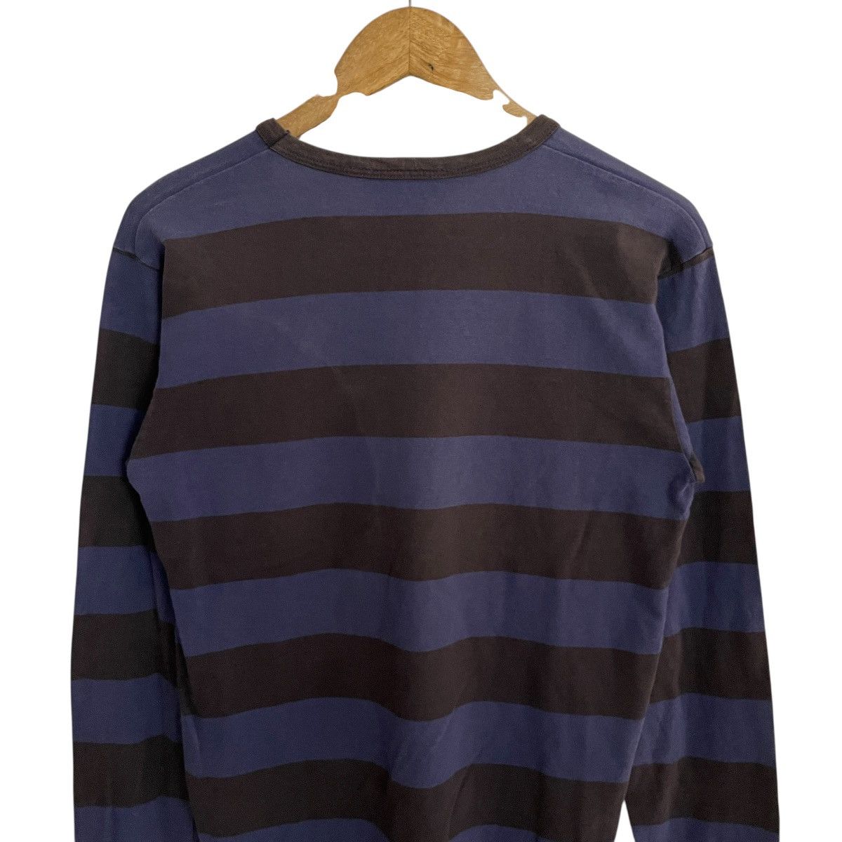 agnes b. Vintage Agnes B Homme Stripe Long Sleeve T-shirt Size L / US 10 / IT 46 - 9 Thumbnail