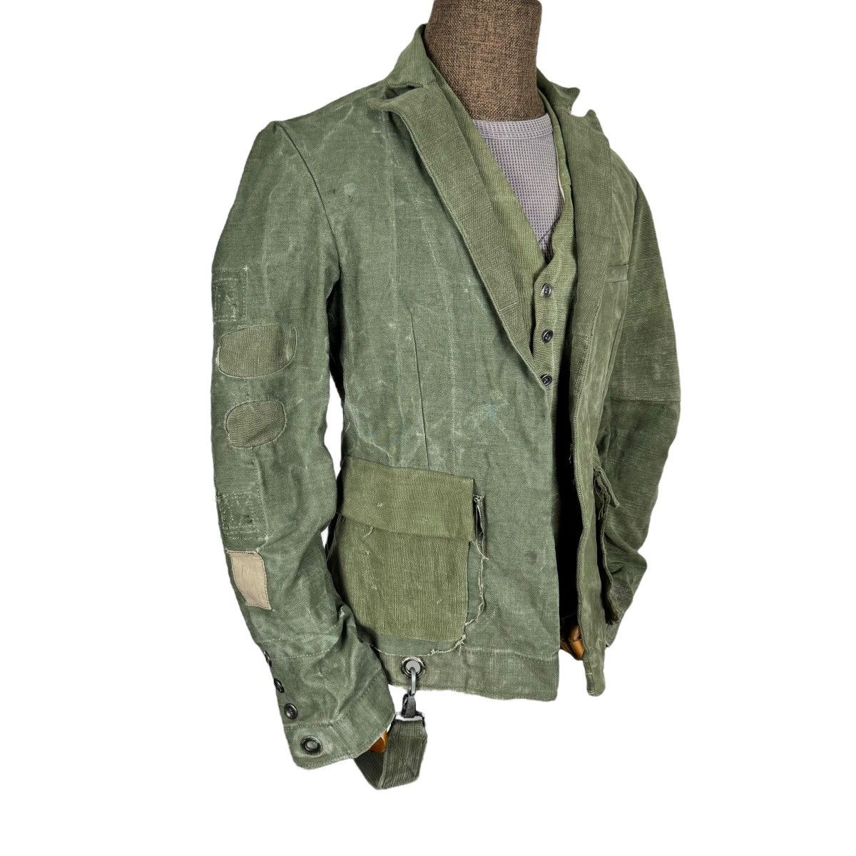Greg Lauren ☀️GREG LAUREN LINEN DUFFLE MILITARY JACKET Size US S / EU 44-46 / 1 - 1 Thumbnail