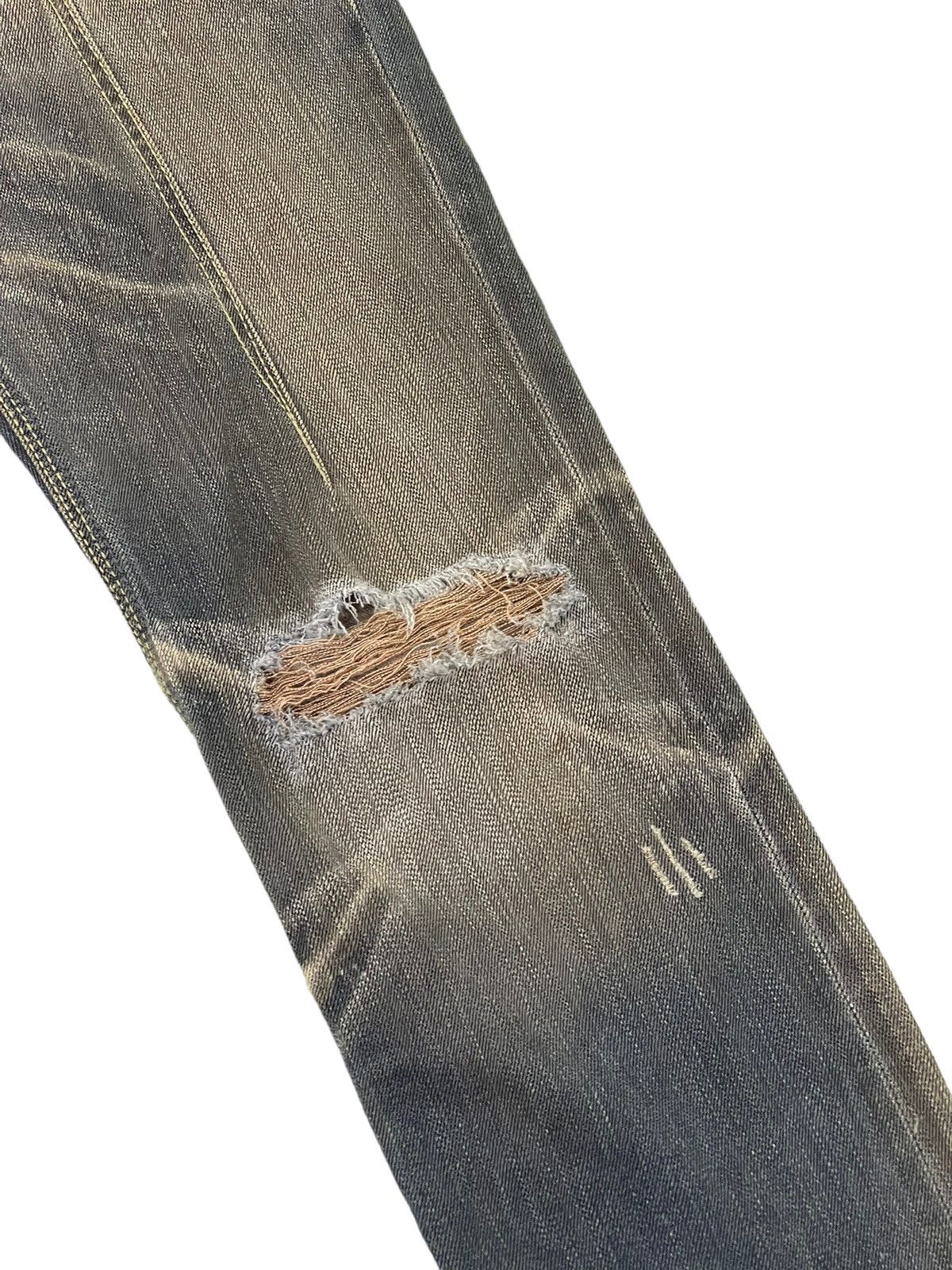 Japanese Brand Flare Jeans Nicole Club Distress Honeycomb Stretch Slim 7🟦7 Size US 33 - 7 Thumbnail