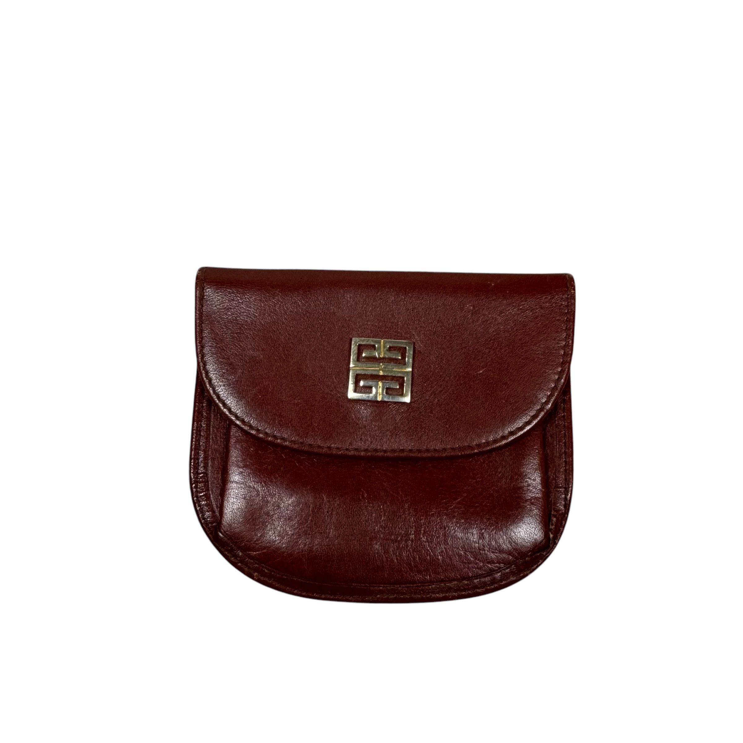 Givenchy × Vintage Givenchy Women's Brown Leather Snap Button Coin Purse Wallet Size ONE SIZE - 2 Thumbnail