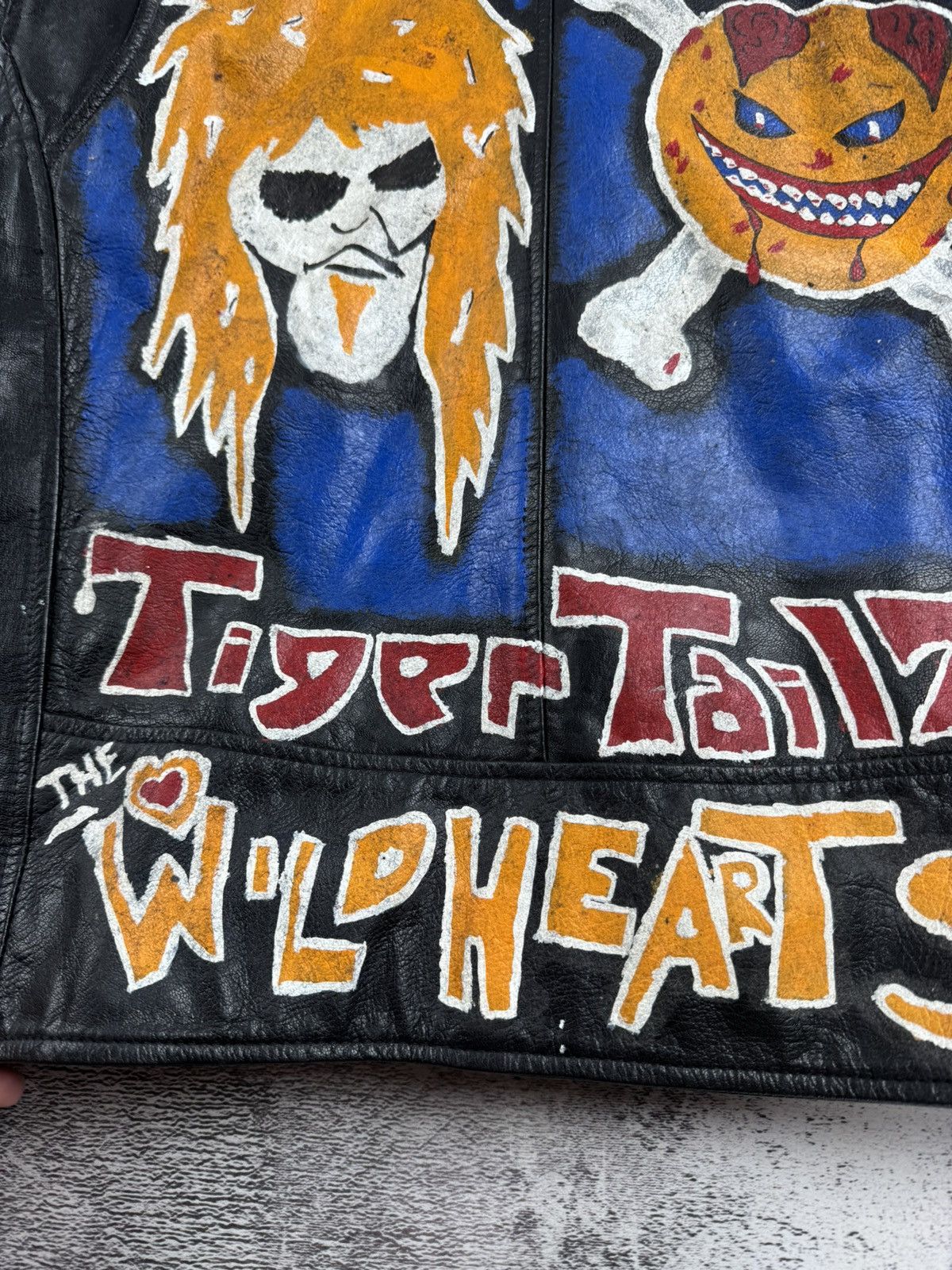 Genuine Leather Tyla Tiger Tailz Wildhearts Punk Real Racing Custom Jacket Size US M / EU 48-50 / 2 - 11 Thumbnail