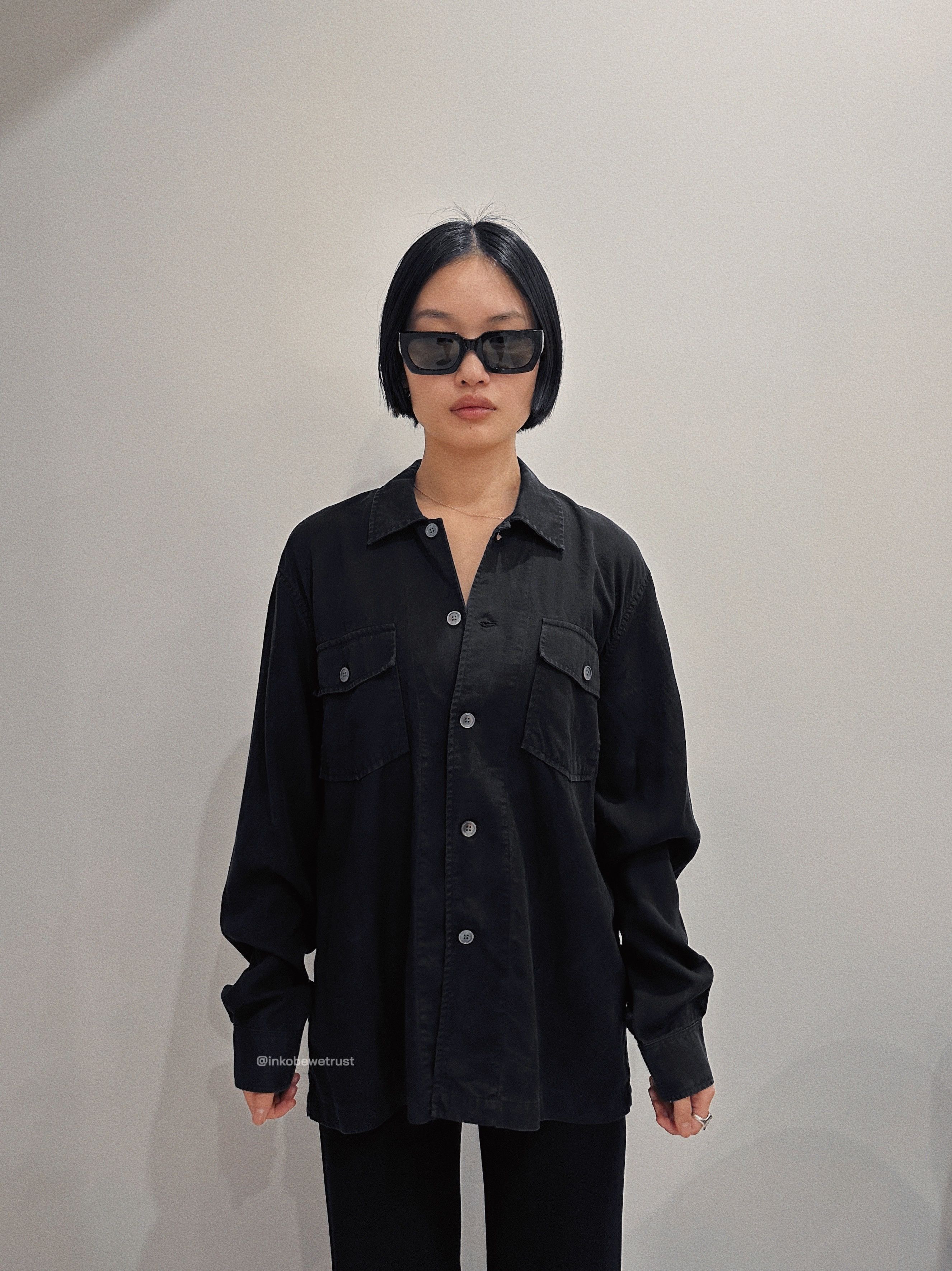 Our Legacy Chamois Shirt - Black Silky Wash Size US M / EU 48-50 / 2 - 3 Thumbnail