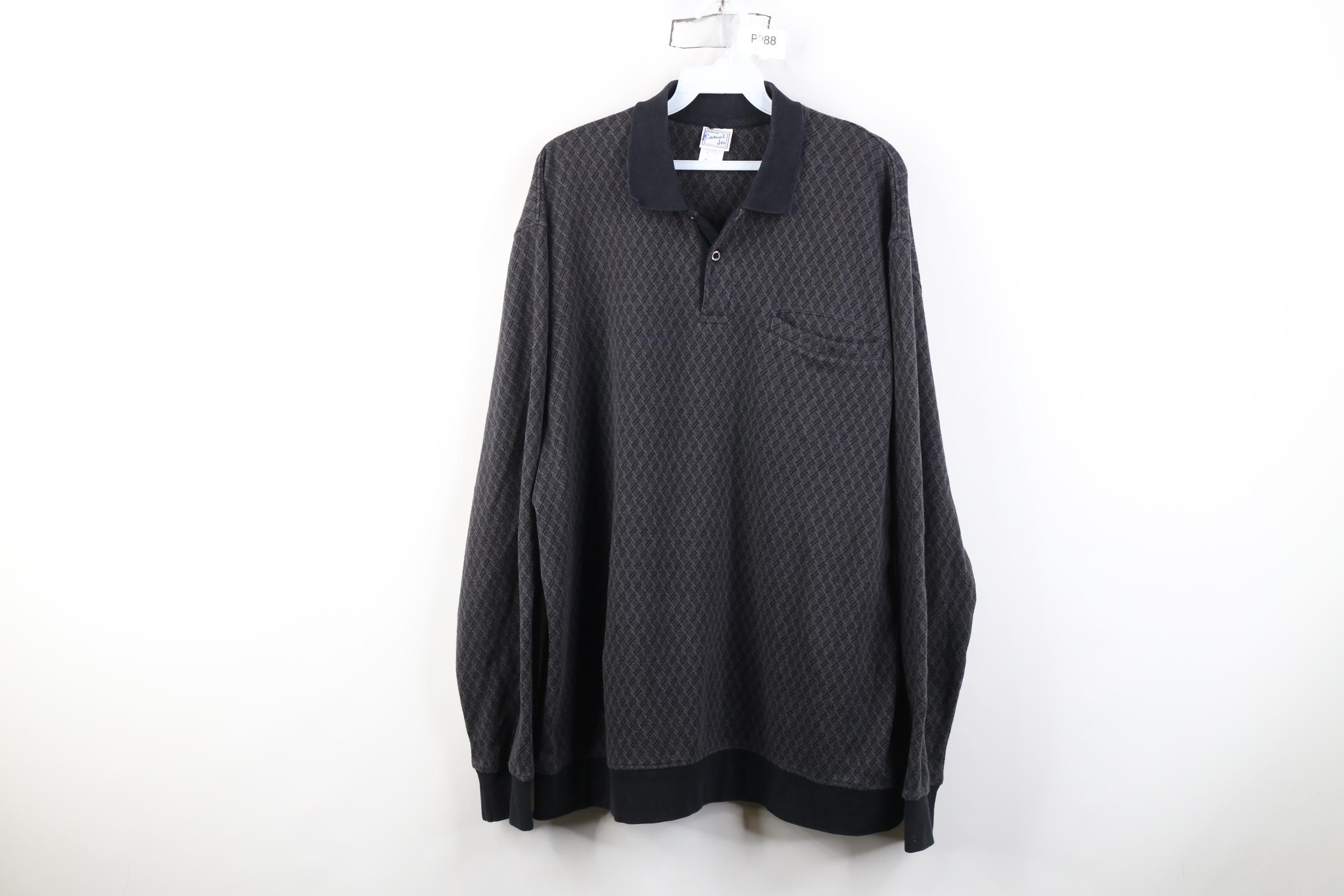 Vintage Vintage 90s Streetwear Knit Pullover Long Sleeve Rugby Polo Size US XL / EU 56 / 4 - 1 Thumbnail