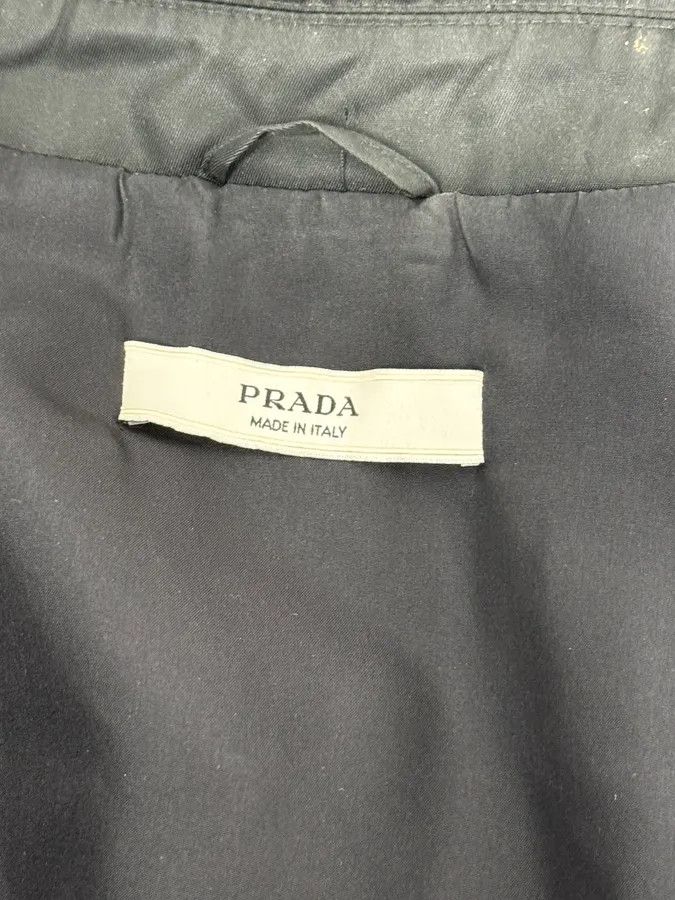 Prada 2000s Prada Black Minimal Nylon Bomber Jacket Size US L / EU 52-54 / 3 - 10 Thumbnail