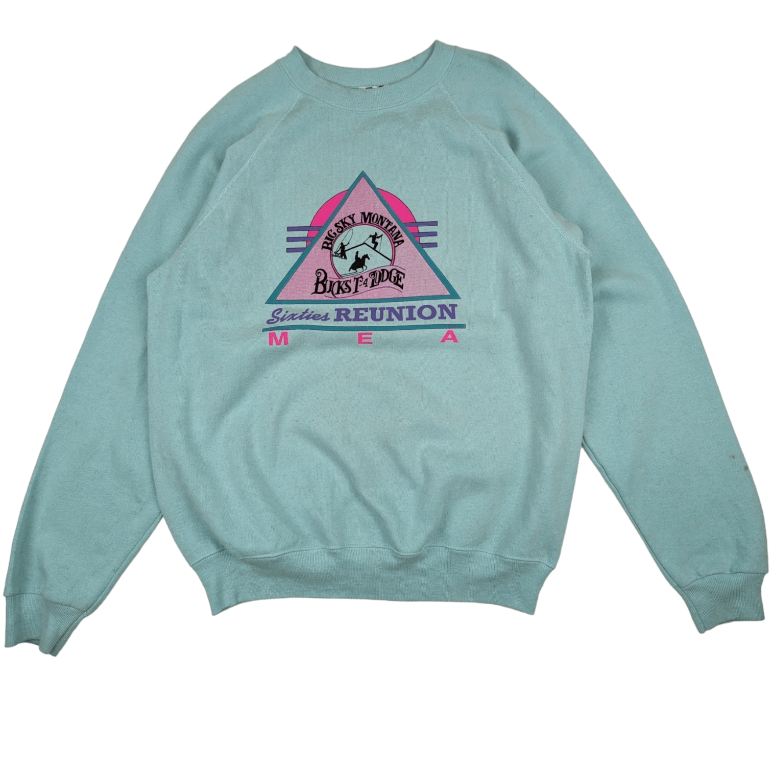 Hanes Vintage 80's Hanes BIG SKY Montana Rocky Mountain Sweatshirt Size US XL / EU 56 / 4 - 3 Thumbnail