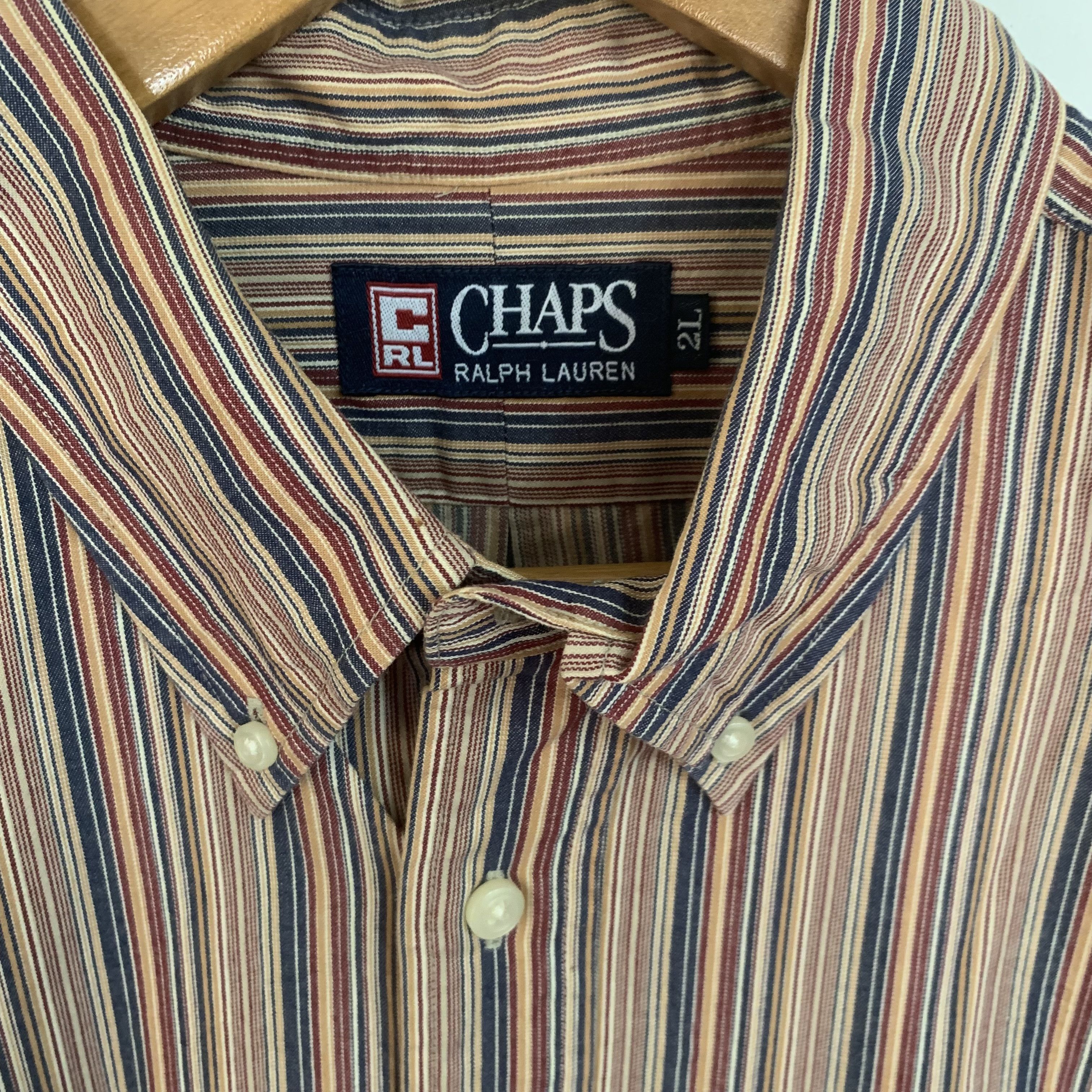Chaps Ralph Lauren Charps Ralph Lauren Polo Button Up Stripe Rare Size US XL / EU 56 / 4 - 3 Thumbnail