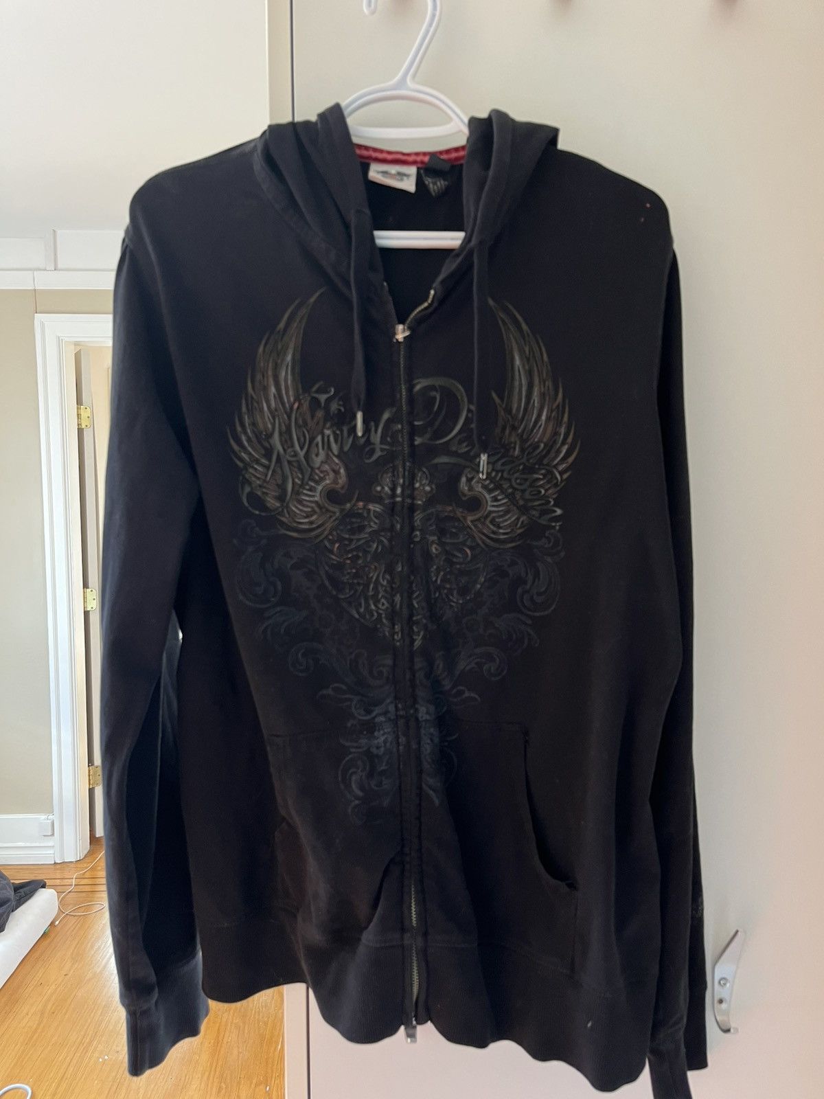 Harley Davidson Black Harley Davidson Zip-up Jacket Hoodie Size XXL / US 16-18 / IT 52-54 - 4 Thumbnail