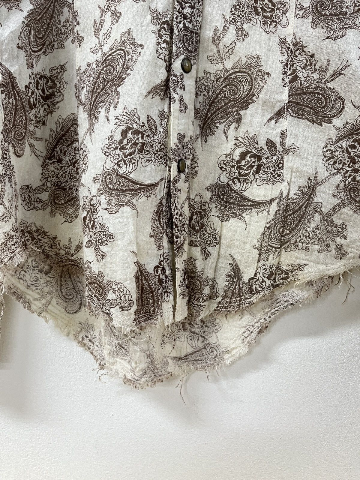 GOA GOA distressed metal button crinkle western shirt Size US S / EU 44-46 / 1 - 14 Thumbnail