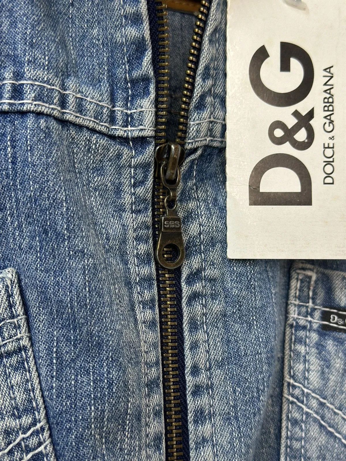 Dolce & Gabbana Vintage Dolce Gabbana Denim Jacket Leather Diesel style Punk Size US S / EU 44-46 / 1 - 14 Thumbnail