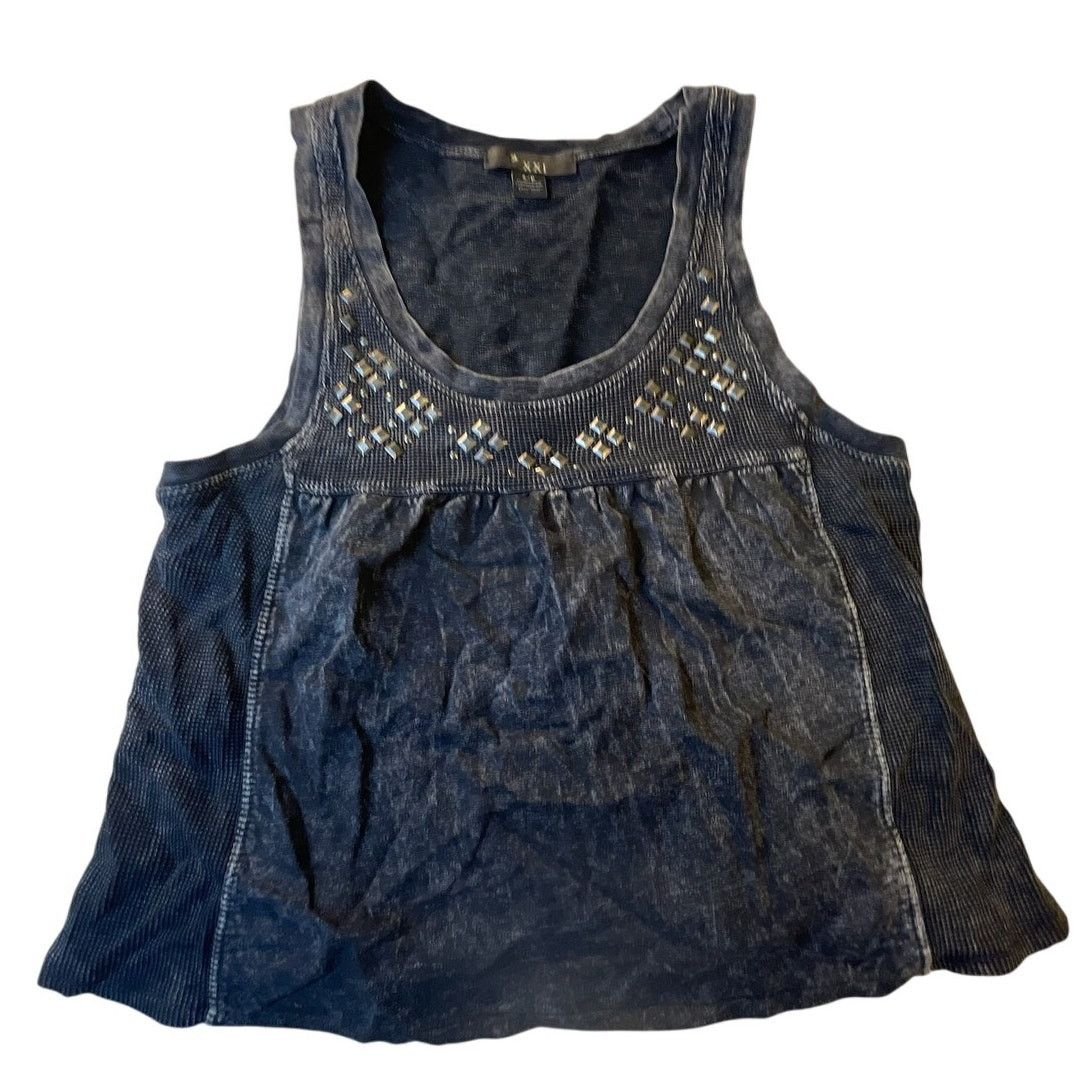 Forever 21 Women's Forever 21 XXI Studded Denim-Style Tank, Size Small Size S / US 4 / IT 40 - 1 Thumbnail