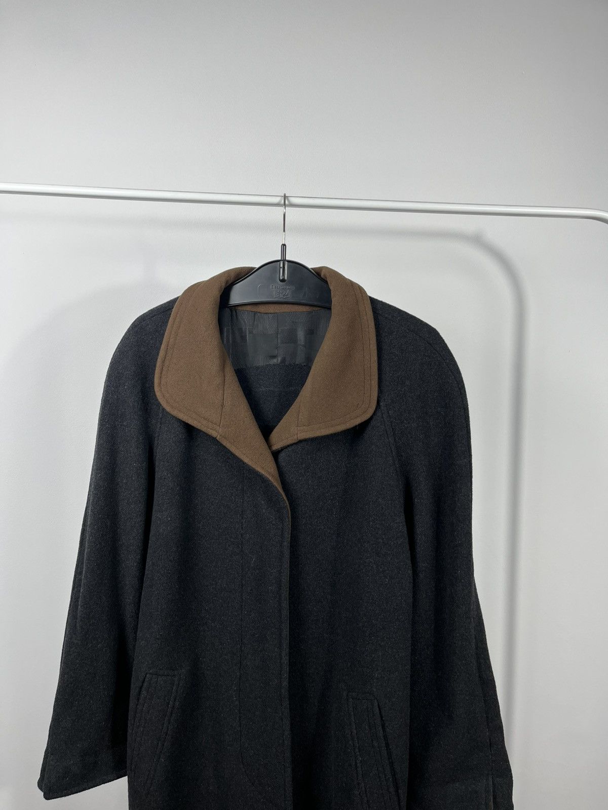 Other Women’s Wool Cashmere Long Coat Dark Grey Size UK 42 Size L / US 10 / IT 46 - 2 Thumbnail