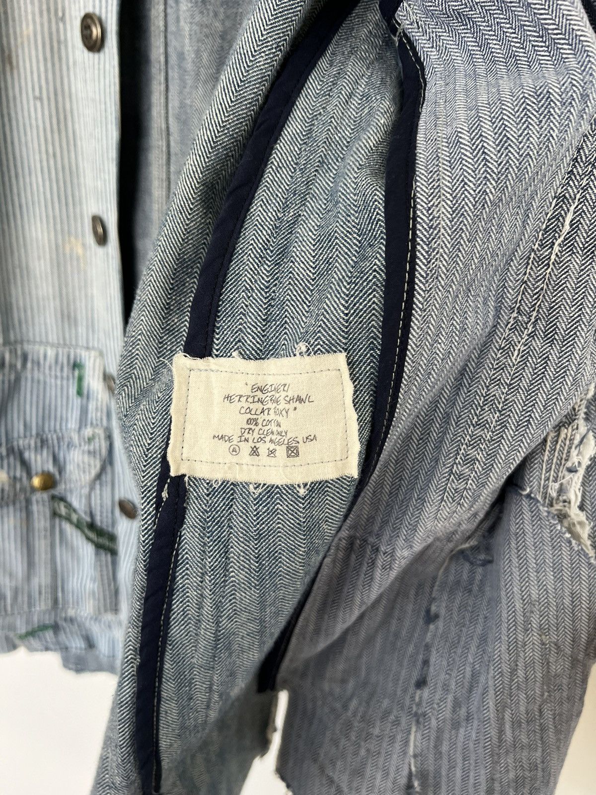 Greg Lauren Greg Lauren Denim Engineer Herringbone Shawl Boxy Jacket Size US S / EU 44-46 / 1 - 9 Thumbnail