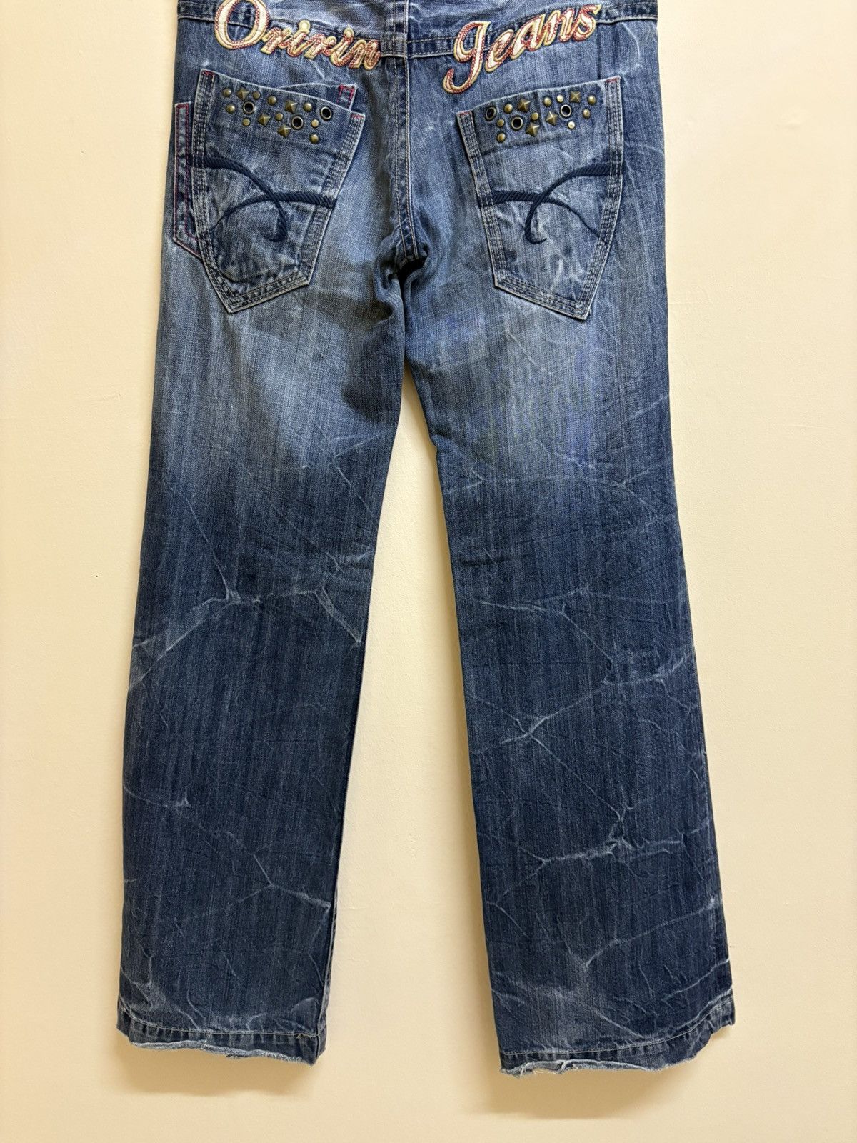 If Six Was Nine × Japanese Brand Vintage Y2k Oririn Jeans Spell Out Poem Flared Jeans Size US 32 / EU 48 - 13 Thumbnail