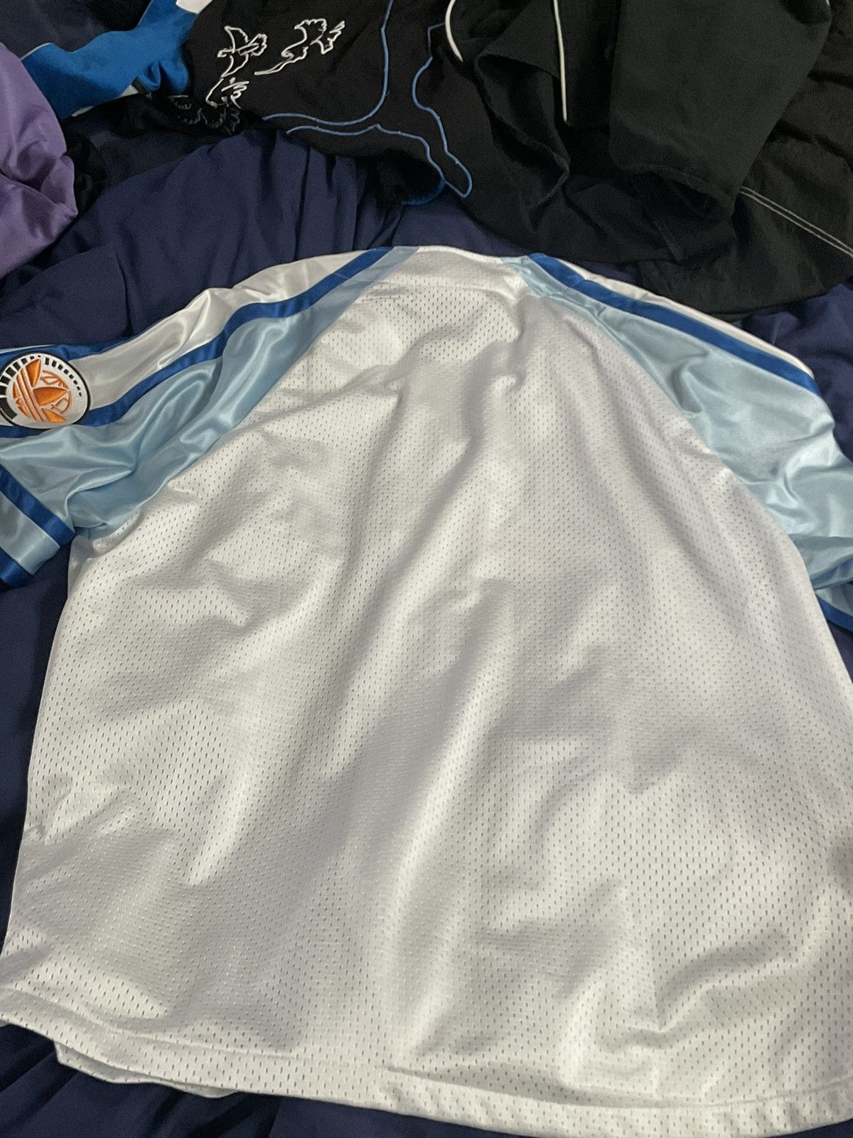 Adidas Adidas satin baseball jersey white Size US XL / EU 56 / 4 - 2 Thumbnail