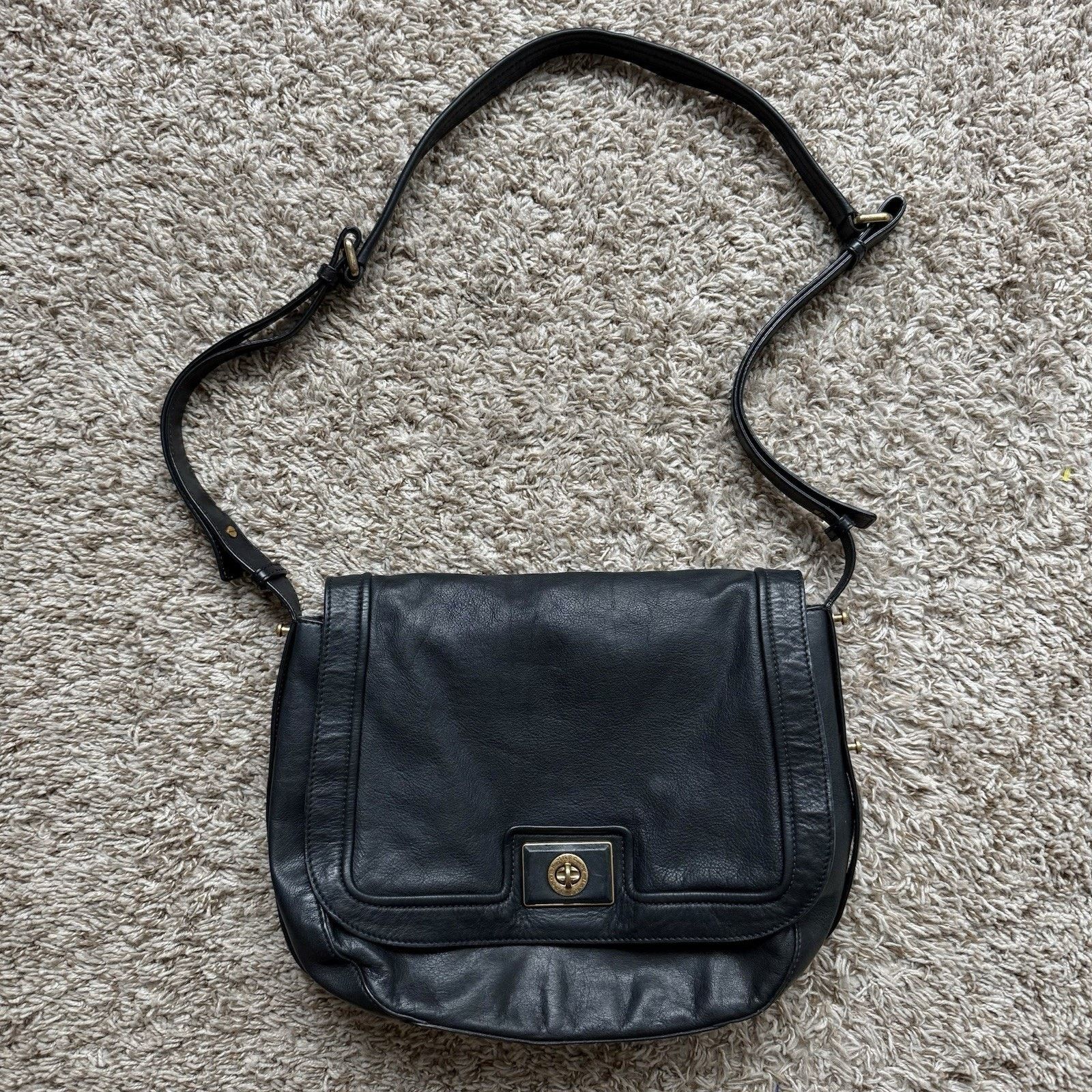 Marc Jacobs × Marc by Marc Jacobs Marc By Marc Jacobs Messenger Bag Black Leather Purse Size ONE SIZE - 1 Thumbnail