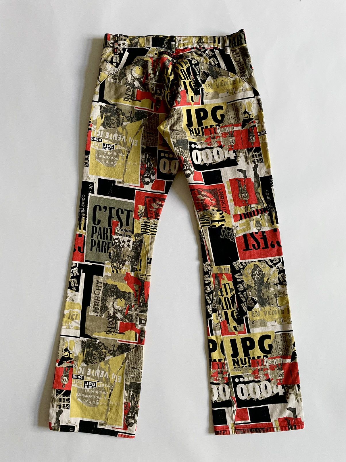 Jean Paul Gaultier Jean Paul Gaultier SS00 Anarchy Print Pants Size US 28 / EU 44 - 2 Thumbnail