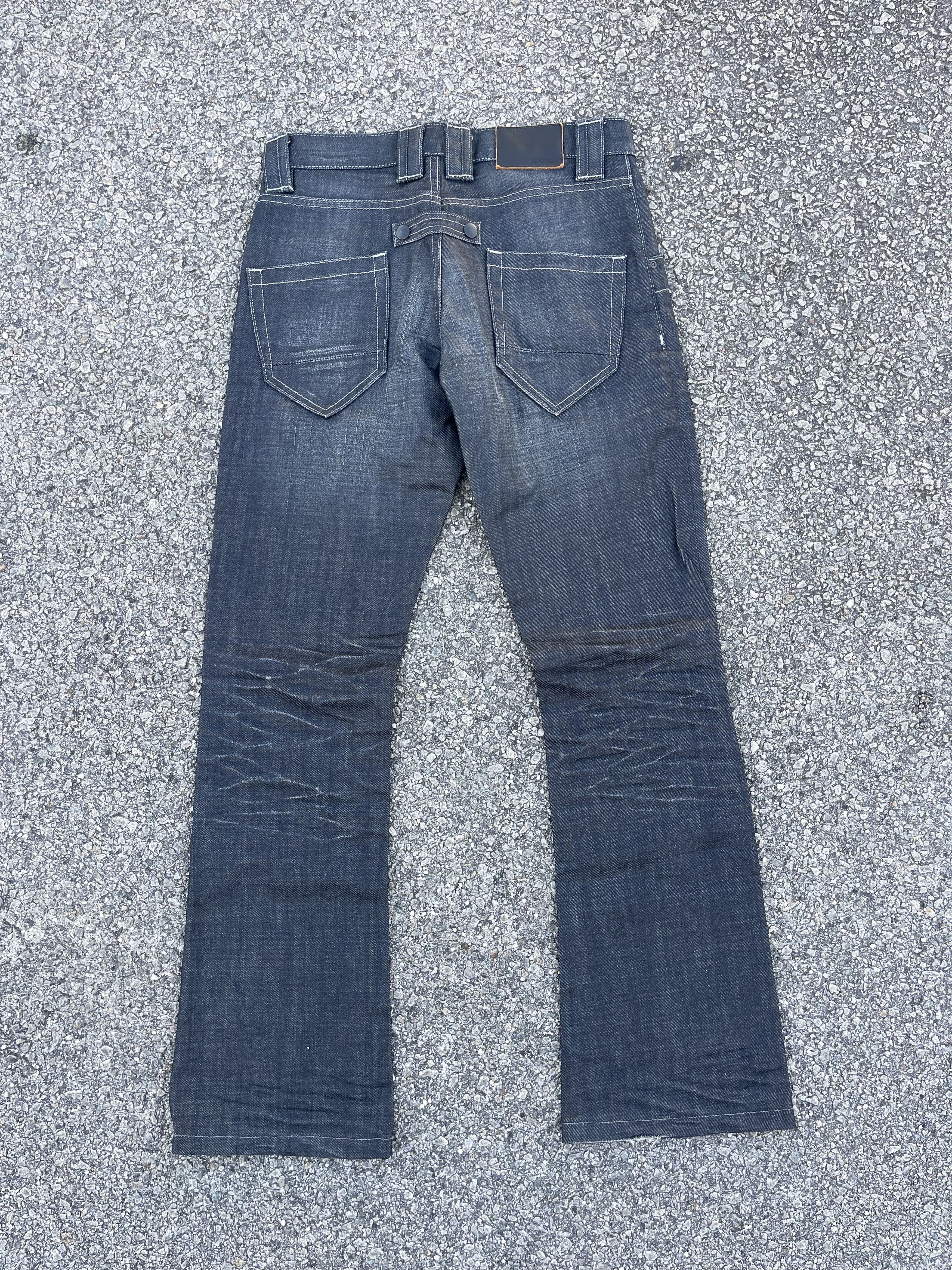 Issey Miyake × Tete Homme Tete Homme Flare Waxed Denim Kendrick Lamar Size US 29 - 14 Thumbnail