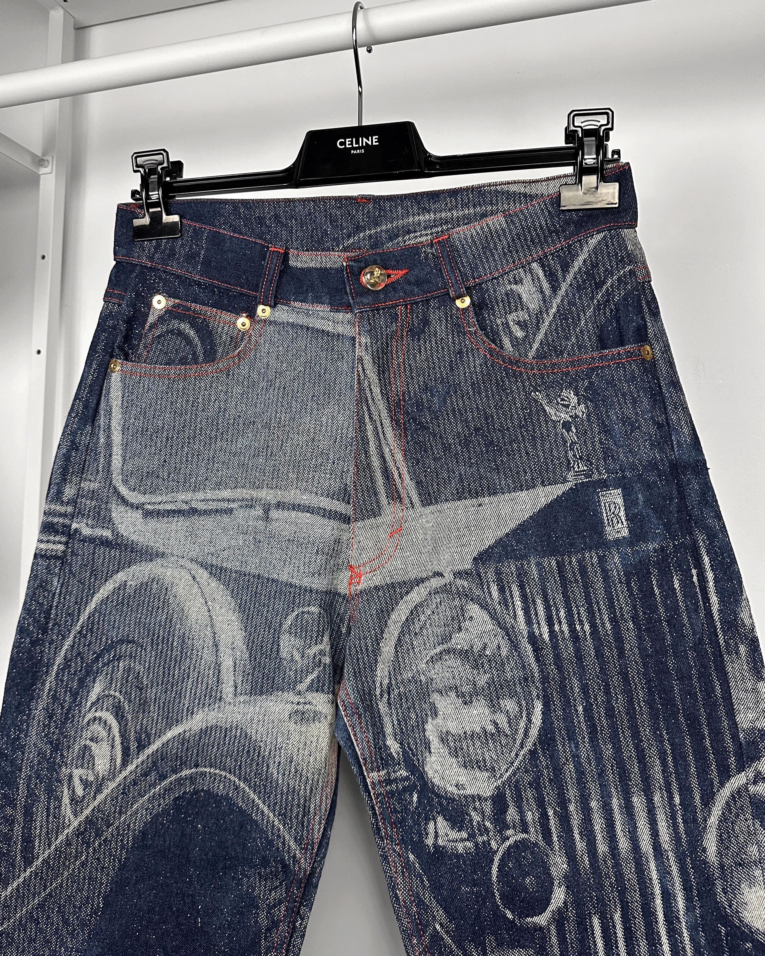 Vivienne Westwood Vivienne Westwood Rolls Royce Print Jeans Size US 30 / EU 46 - 4 Thumbnail