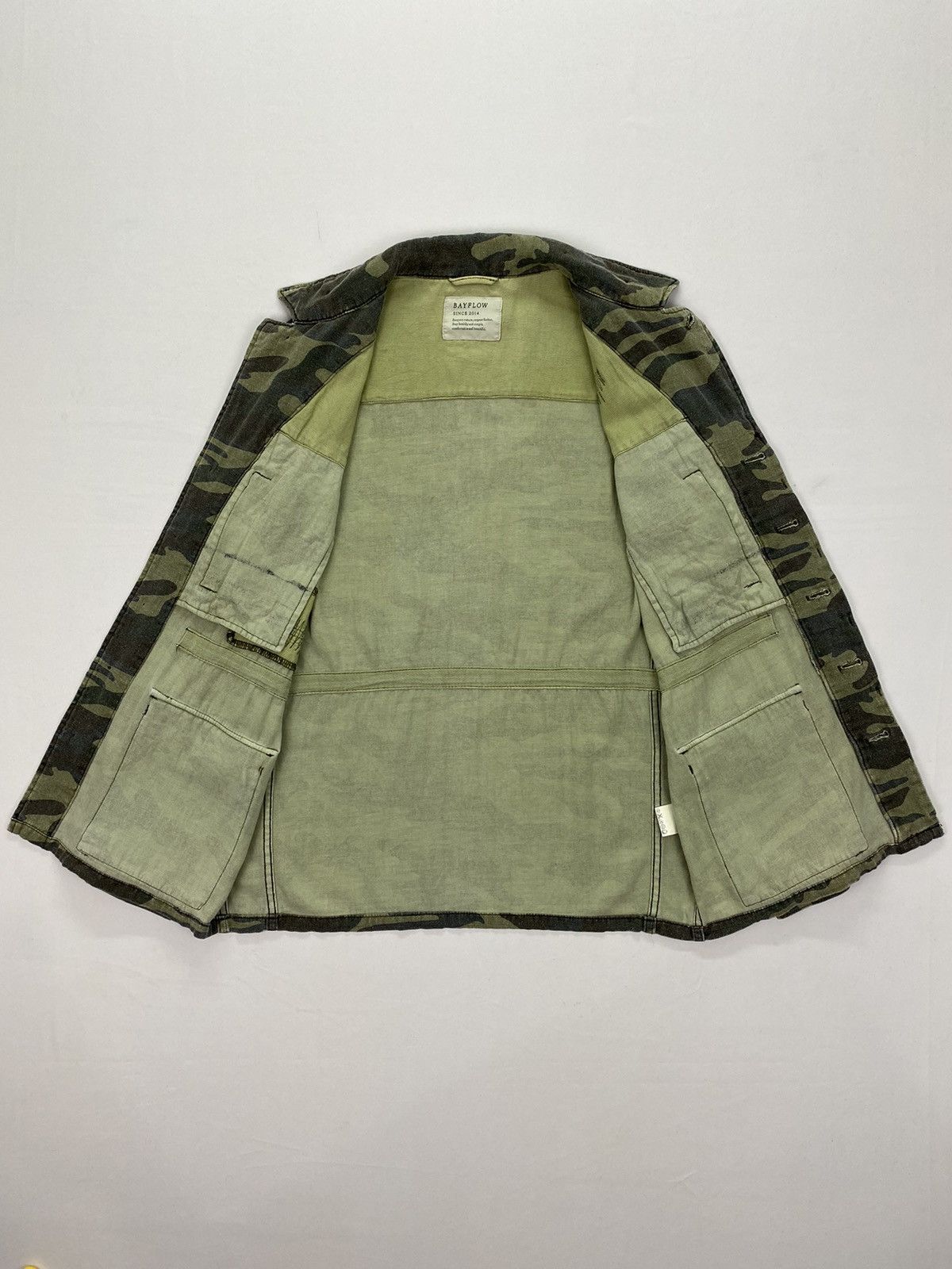 Japanese Brand Bayflow Distressed Camo Jacket Size US M / EU 48-50 / 2 - 8 Thumbnail