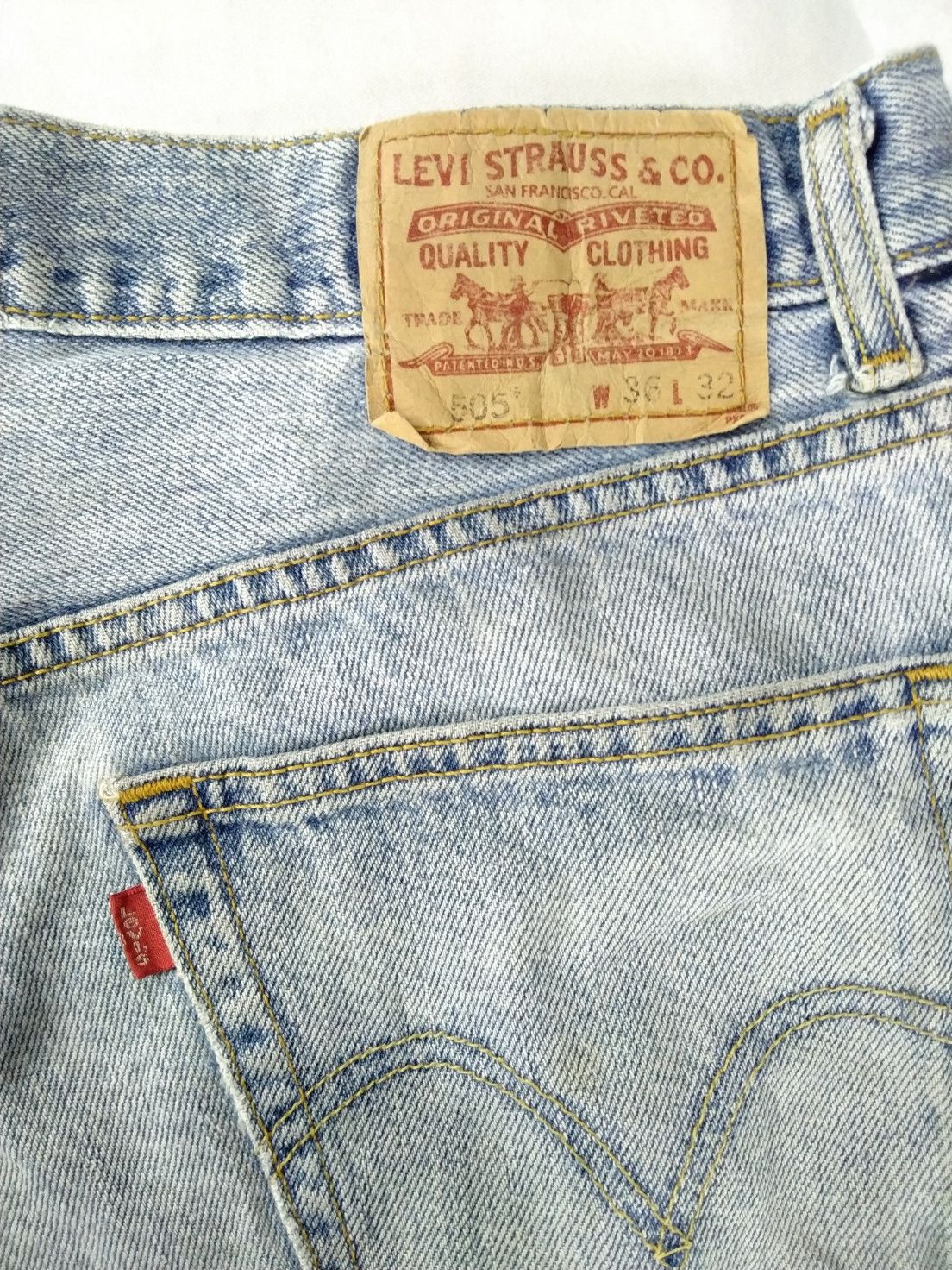 Levi's Light Blue Wash Vintage Levi's 505 36x30.5 Denim -JN847 Size US 36 / EU 52 - 8 Thumbnail