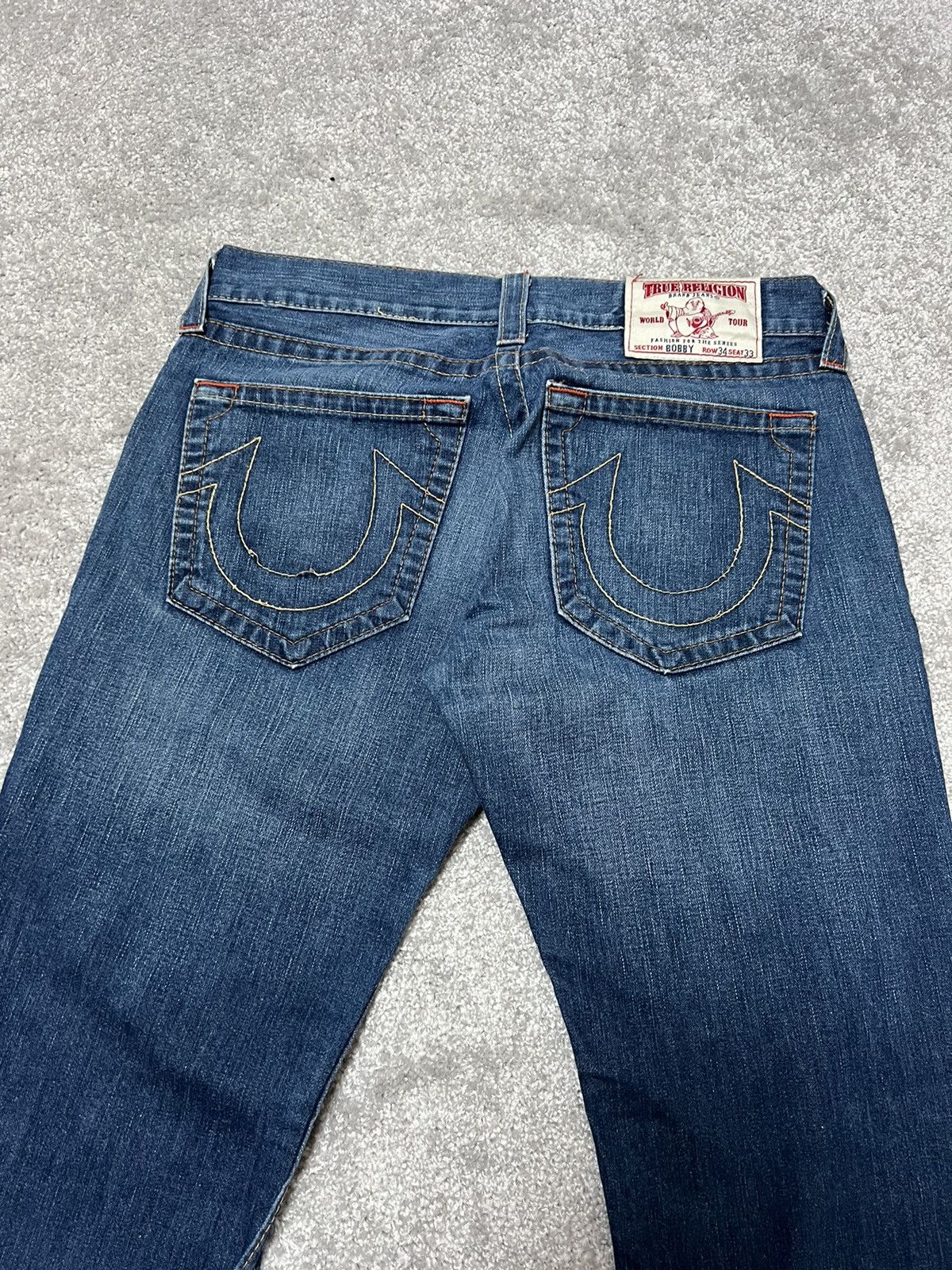 True Religion Vintage True Religion Baggy Fit Wide Leg Flared Jeans 34x33 Size US 34 / EU 50 - 4 Thumbnail