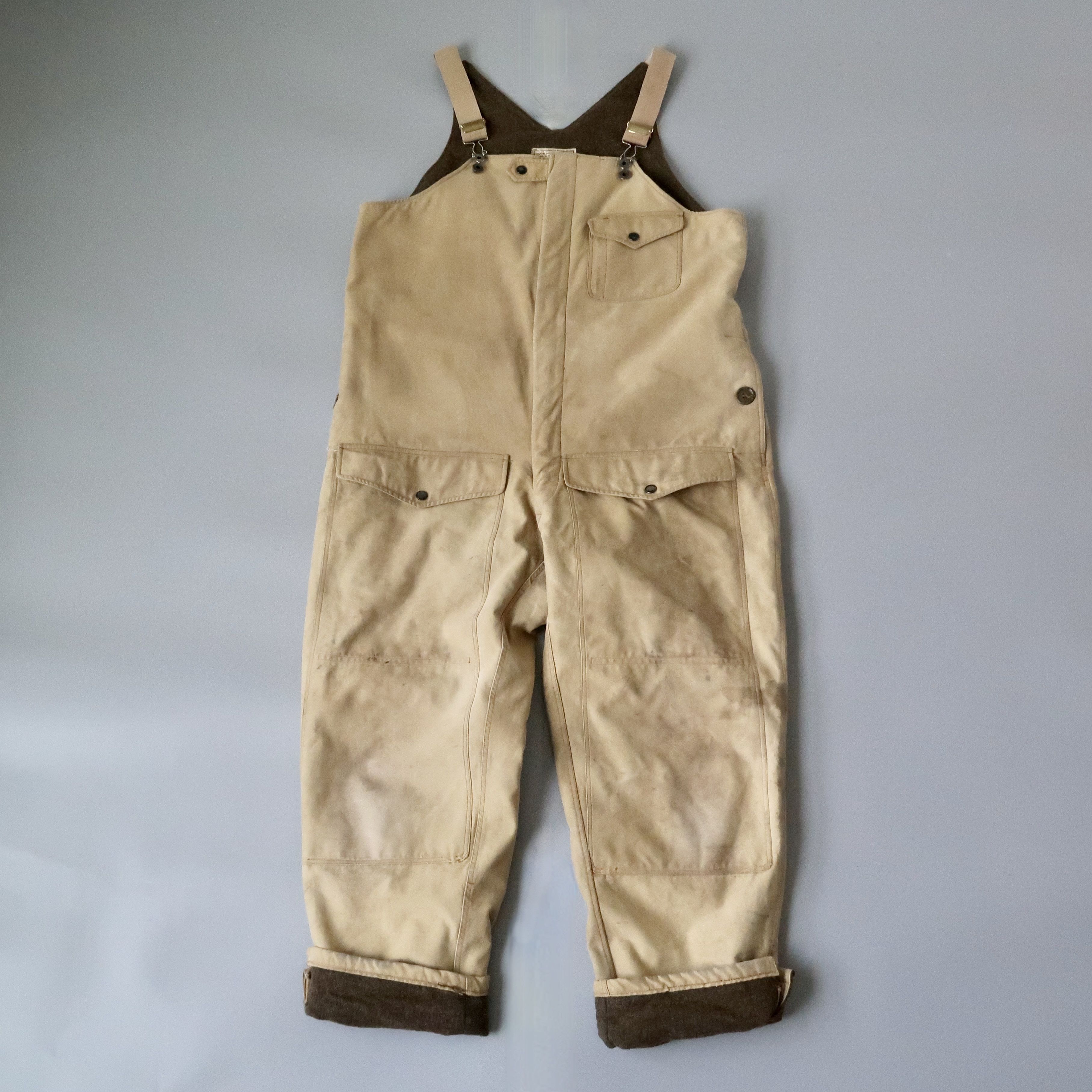 Vintage Rare 1940s Canadian Army wool lined bib overalls Size US 40 / EU 56 - 2 Thumbnail