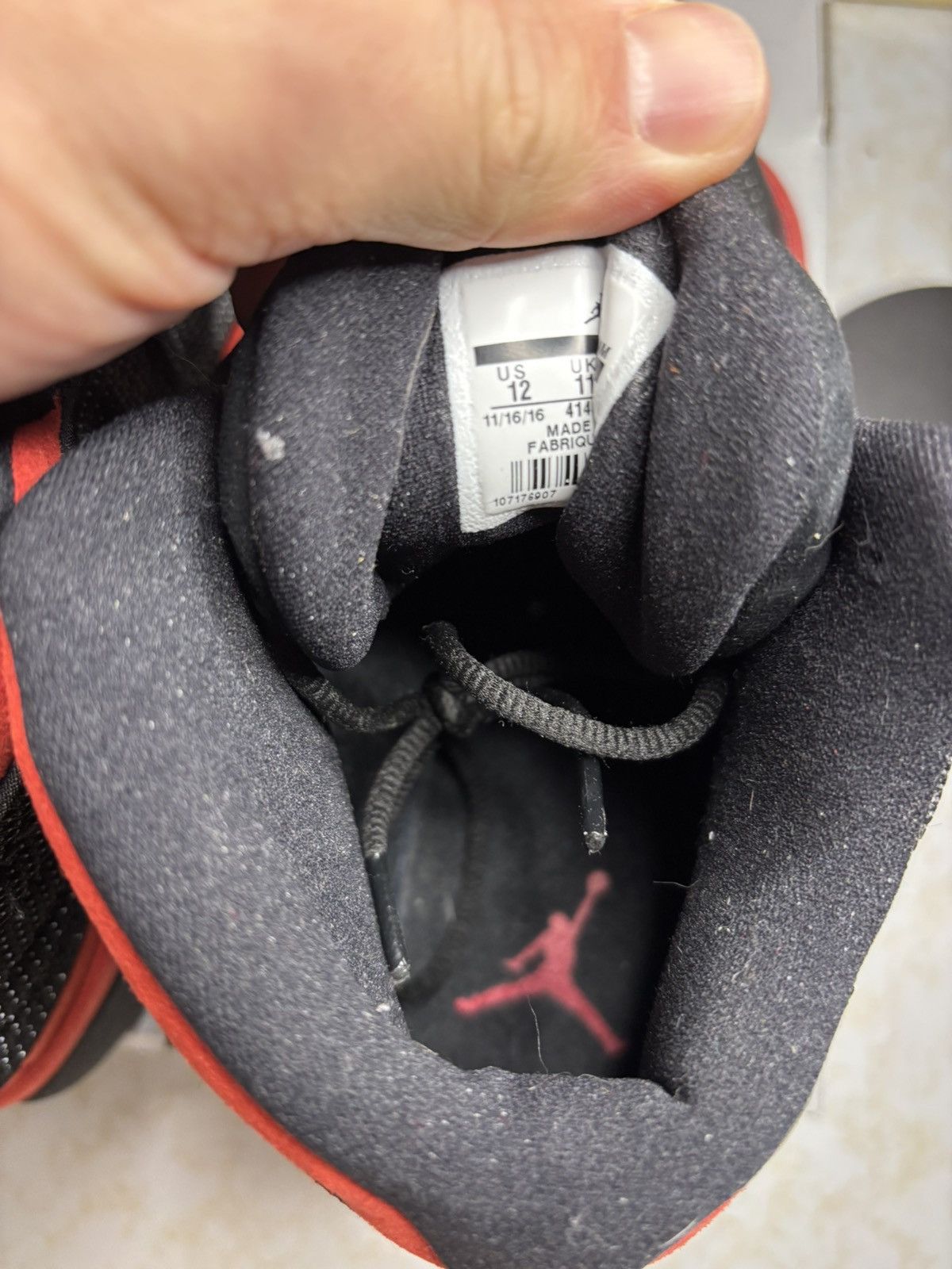Jordan Brand Air Jordan 13 Retro 2017 Bred 2017 Size US 12 / EU 45 - 6 Thumbnail