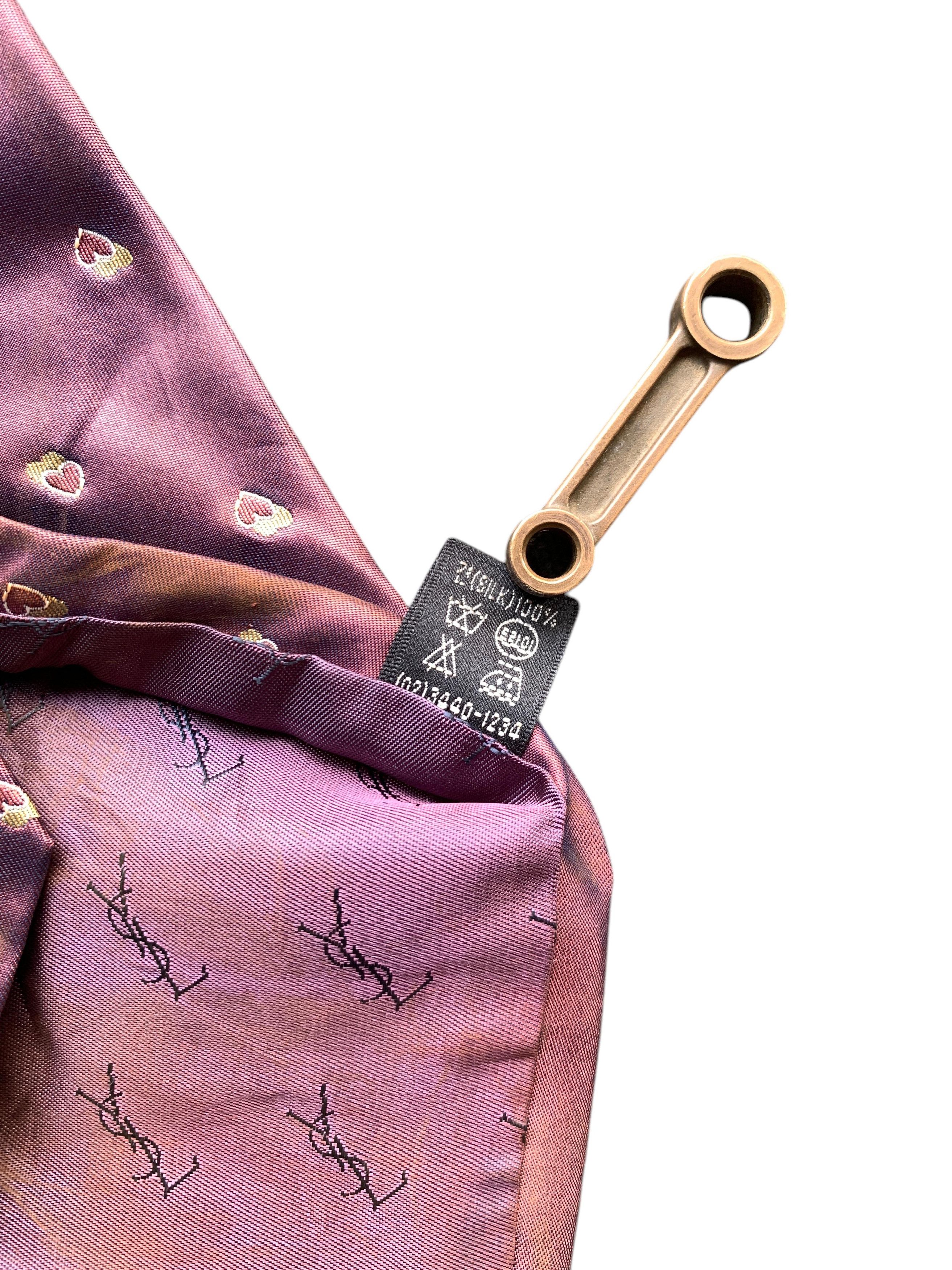 Yves Saint Laurent Yves Saint Laurent Monogram Vintage YSLSatin Tie Size ONE SIZE - 10 Thumbnail