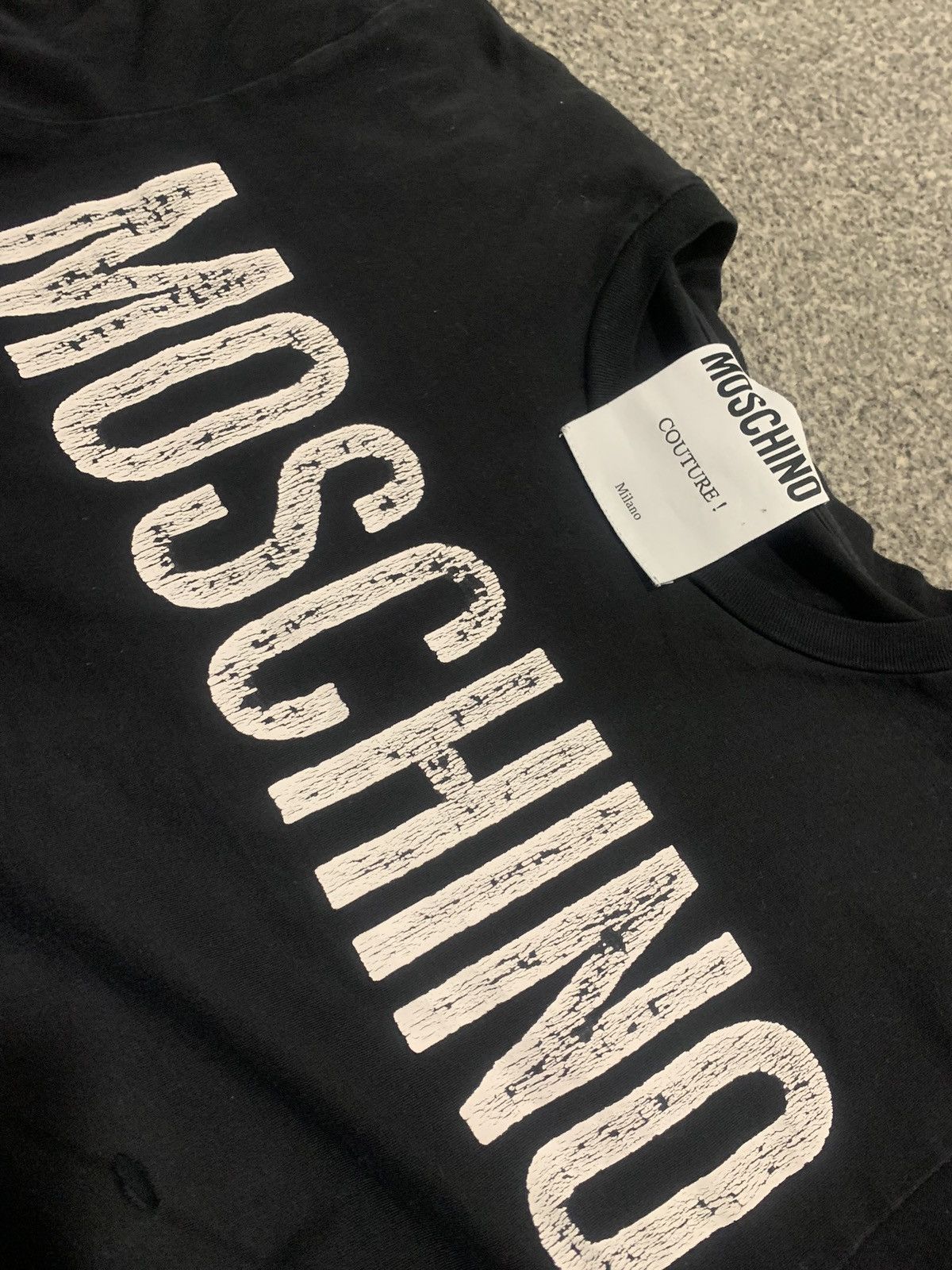 Moschino Moschino Trashed Printed Logo Tshirt Size US M / EU 48-50 / 2 - 4 Thumbnail