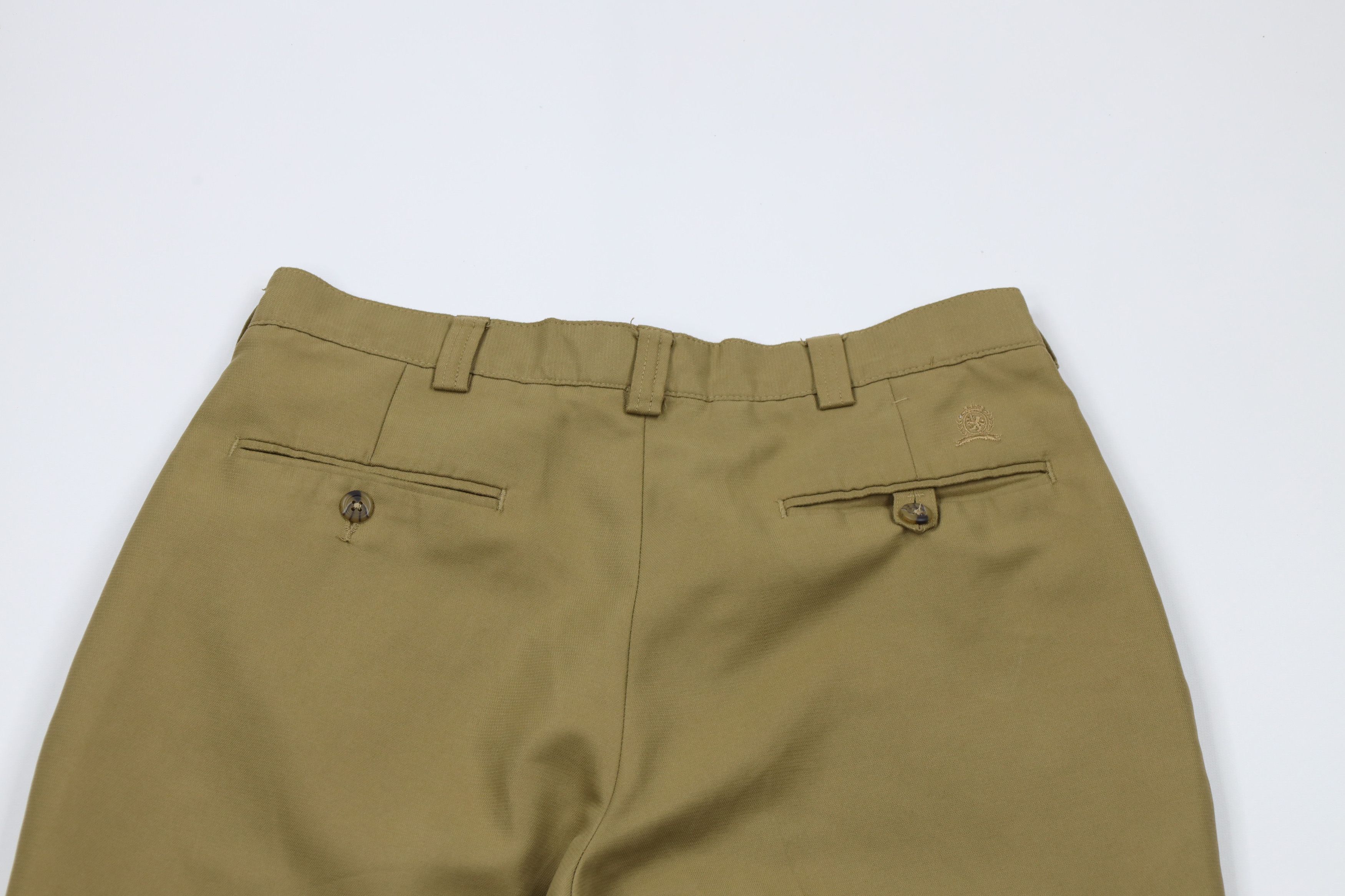 Tommy Hilfiger × Vintage Vintage 90s Tommy Hilfiger Cuffed Wide Leg Chino Pants Brown Size US 32 / EU 48 - 9 Thumbnail