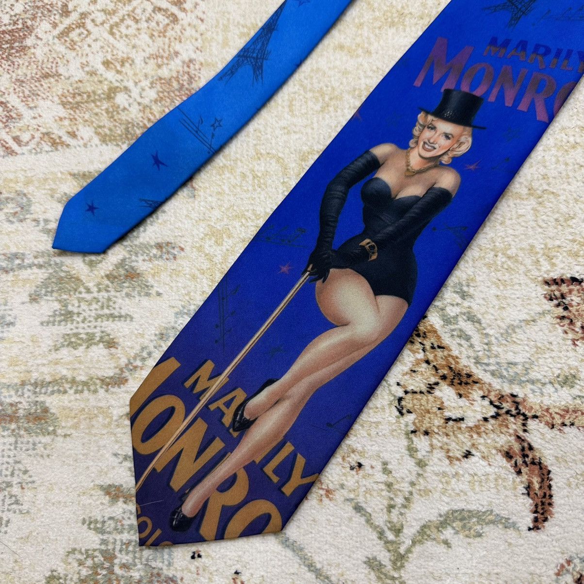 Japanese Brand × Vintage Vintage Tie Marilyn Monroe Big Logo 90s Streetwear Singer Size ONE SIZE - 3 Thumbnail