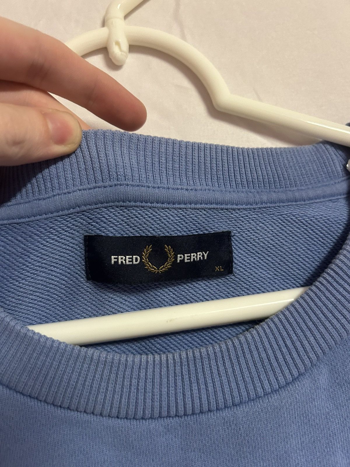 Fred Perry Fred Perry Embroidered Blue Sweater Size US XL / EU 56 / 4 - 6 Thumbnail