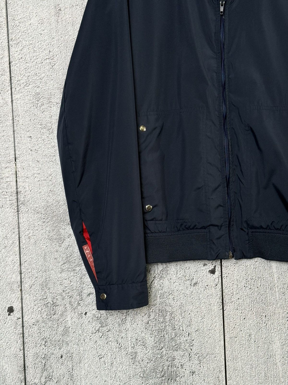 Prada Vintage Prada Sport Red Tab Logo Nylon Windbreaker Jacket Size US L / EU 52-54 / 3 - 3 Thumbnail