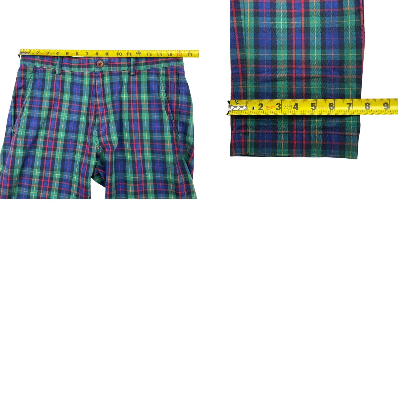 Brooks Brothers Brooks Brothers Red Fleece Men's Chino Pants Flat Front 100% Cotton Plaid Blue/Red 32x32 Slim? Regular Mens Pants Size US 32 / EU 48 - 8 Thumbnail
