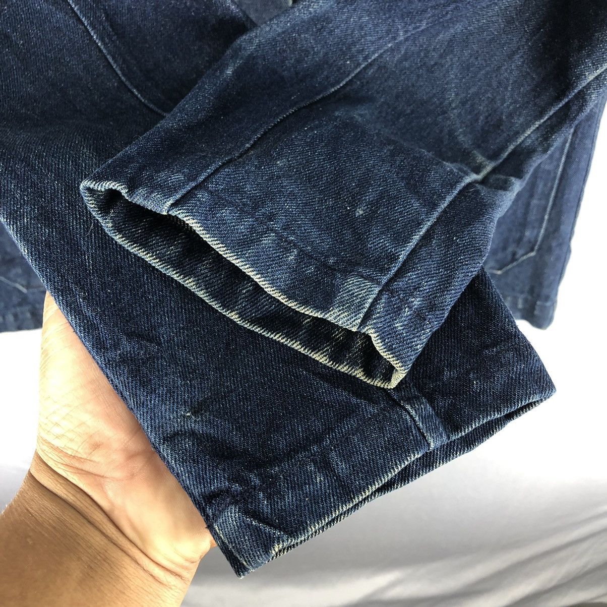 Japanese Brand Vintage 90's Denim Chore Jacket Workwear by Laseduire 405 Size US S / EU 44-46 / 1 - 11 Thumbnail
