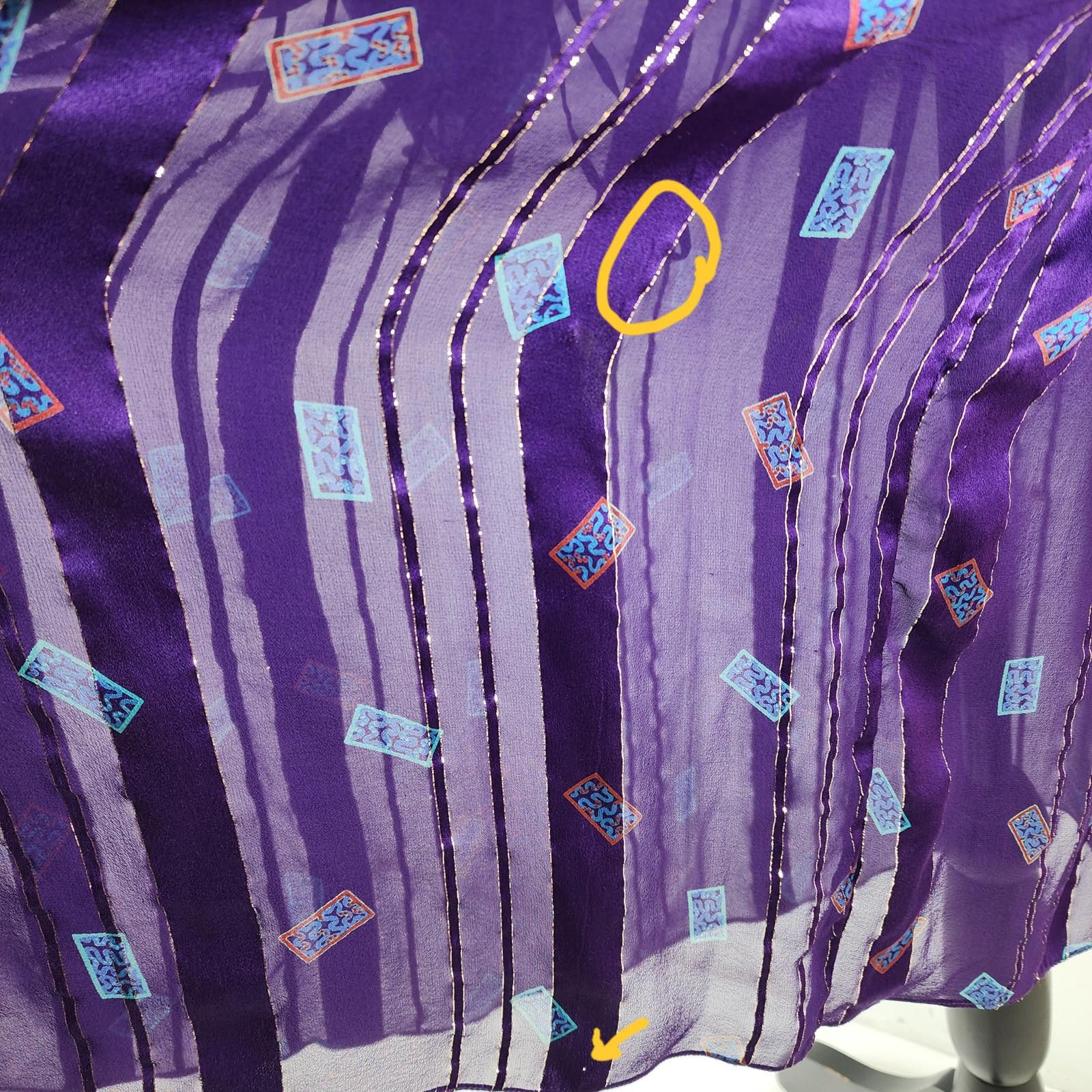 Designer Zandra Rhodes for Jack MulQueen. Vintage, 100% Silk Dress. 6 Size M / US 6-8 / IT 42-44 - 7 Thumbnail