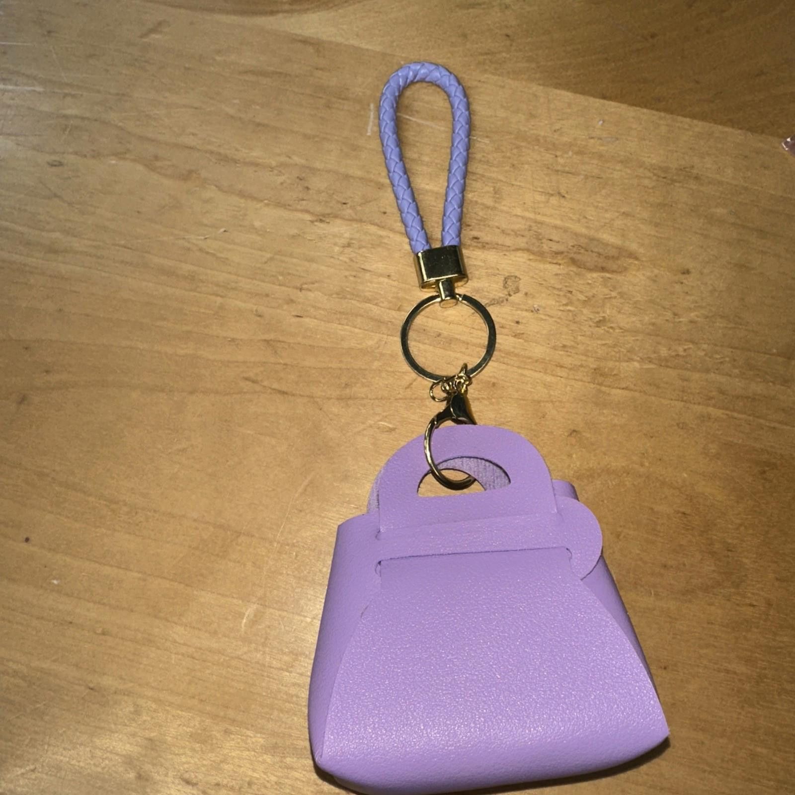 The Unbranded Brand Bag Pendant Earphone Bag Keychain Storage Small Bag purple Size ONE SIZE - 2 Thumbnail