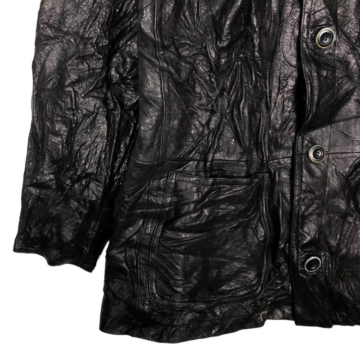 Japanese Brand 🔥Vtg Biker Leather Jacket Jun Men Issey Miyake Japan Made Size US M / EU 48-50 / 2 - 4 Thumbnail