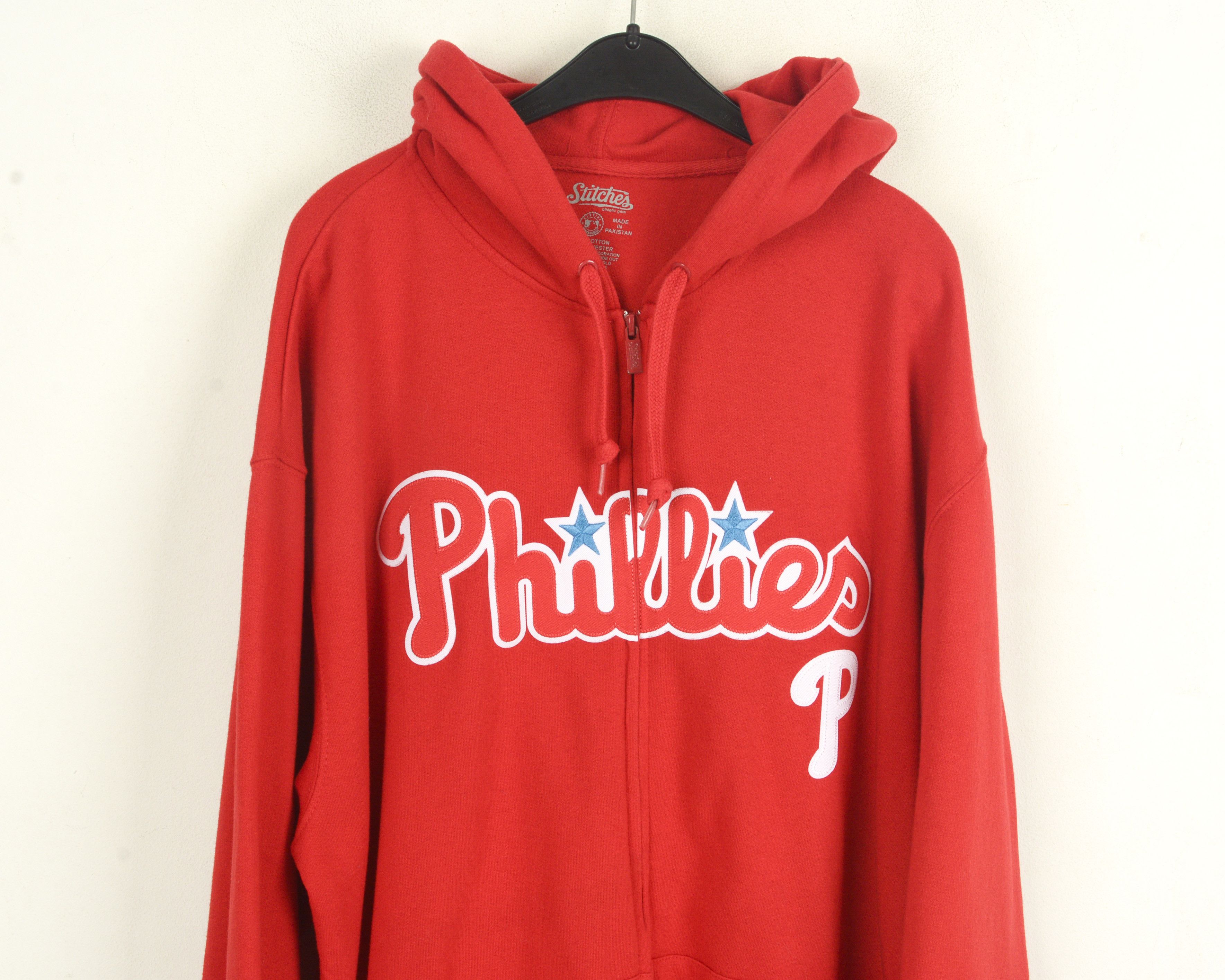 MLB Philadelphia Phillies Stitches Men L Hoodie Sweatshirt Red Size US L / EU 52-54 / 3 - 2 Thumbnail