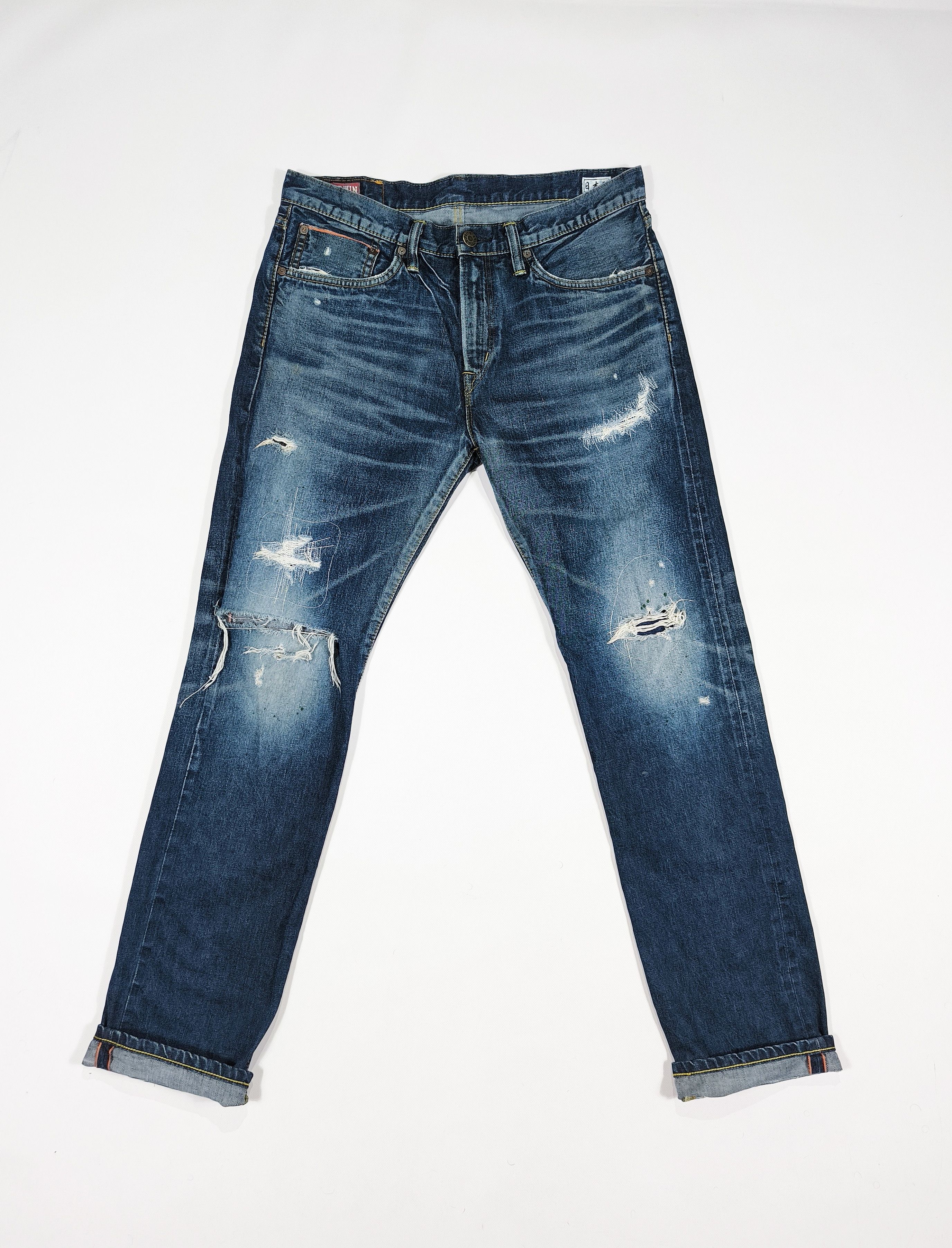 Edwin EDWIN 053RV Distressed Selvedge Denim Jeans Japan Size US 31 - 1 Thumbnail