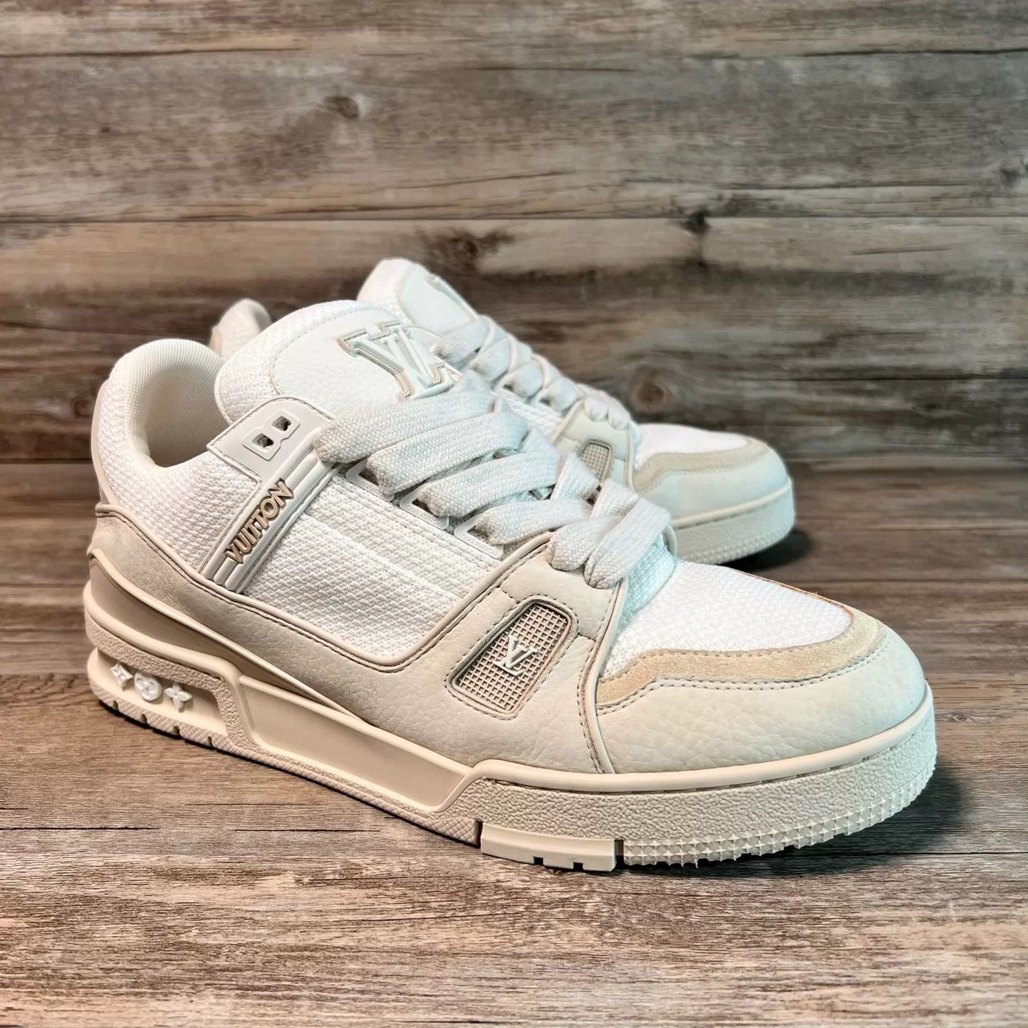 Louis Vuitton LV Trainer White/Brown 97 New UK7.5/41.5 Size US 8.5 / EU 41-42 - 2 Thumbnail