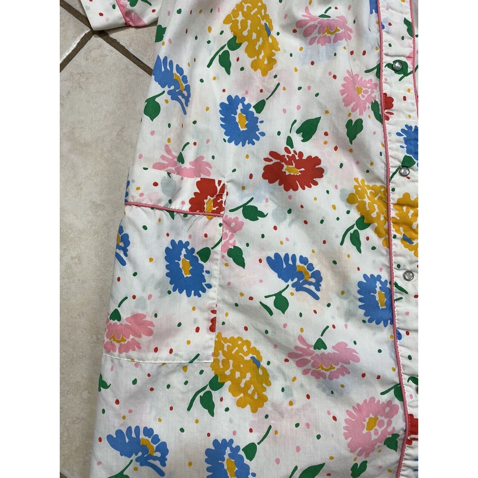 Other VTG Eyefuls Nightgown Mumu Multicolor Floral MOD Pearl Snap Size M / US 6-8 / IT 42-44 - 2 Thumbnail