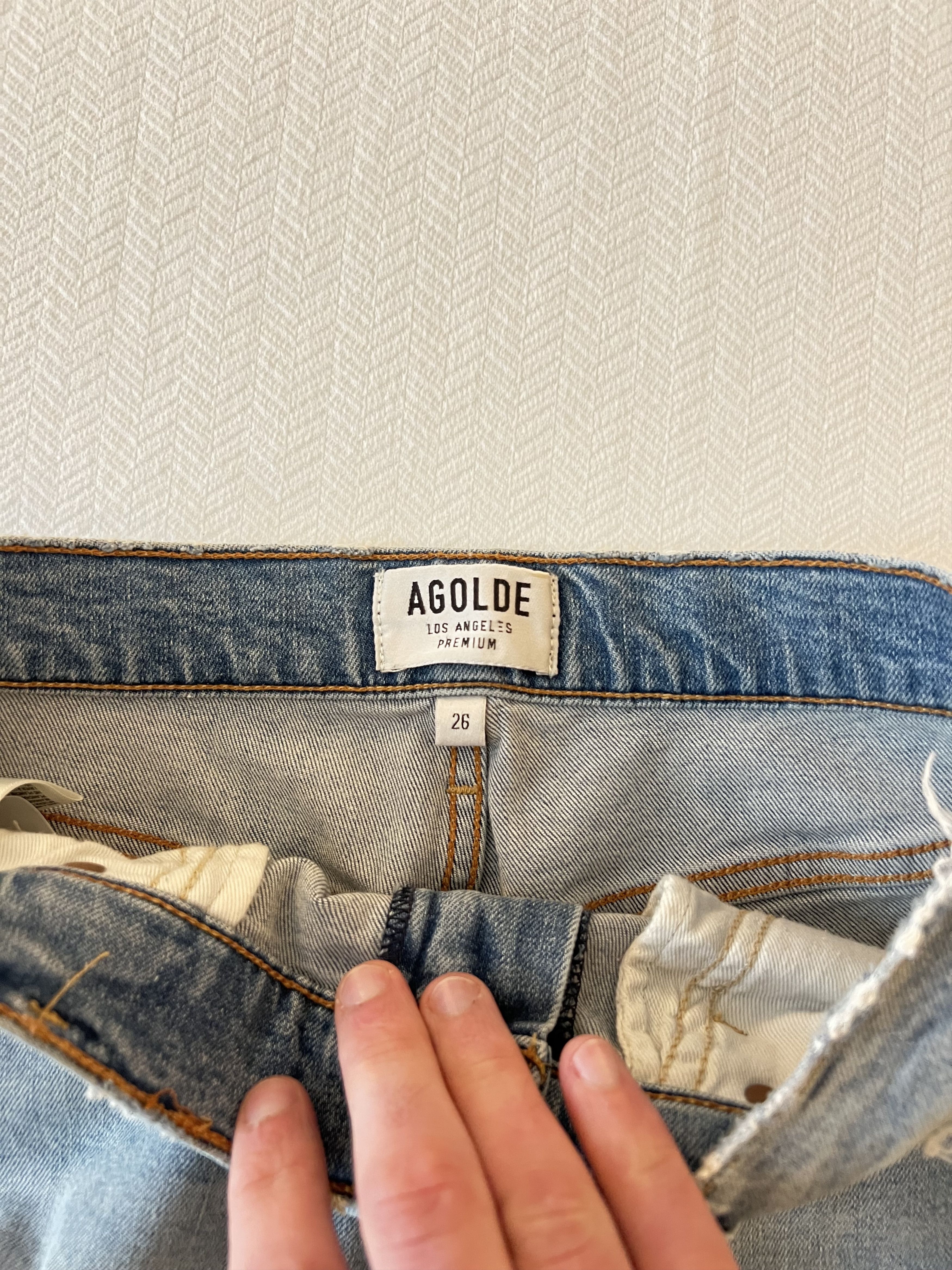 Agolde Agolde Sophie Crop High Waisted Ripped Ankle Jeans Size 26" / US 2 / IT 38 - 7 Thumbnail